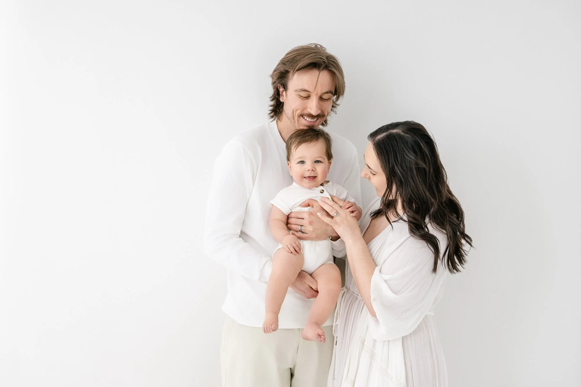 Neutral + Timeless First Birthday Studio Photos for a Bloomfield, NJ Family