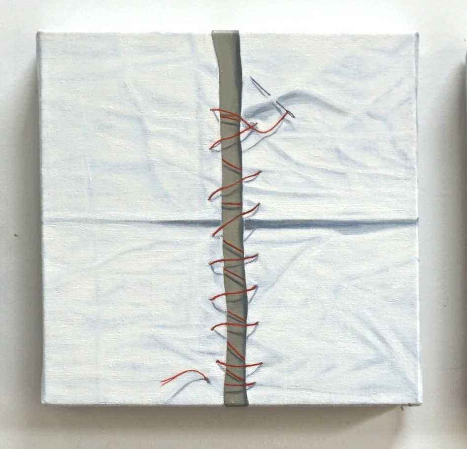 Loose , Tight and Uneven, Tiptych, 3/ 12" x 12"