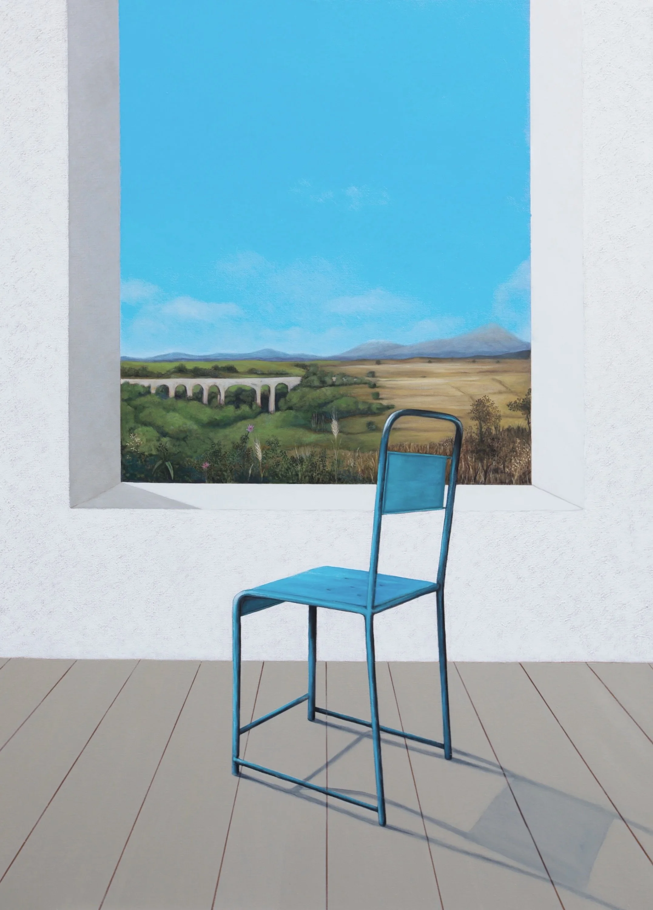 Mediation, Oil on Linen, 4'4" x 6'  