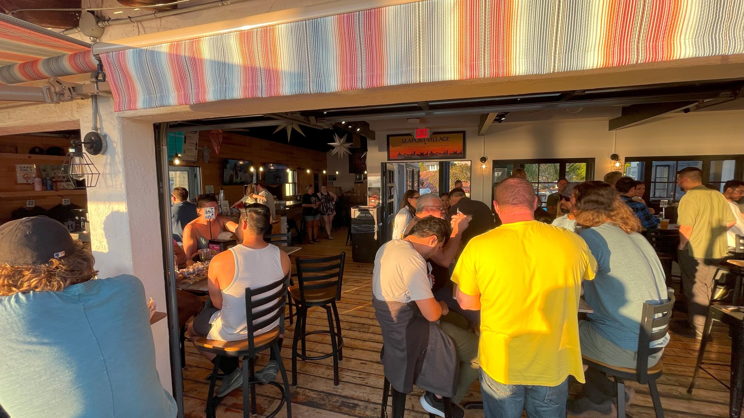 Looking inside of Mike Hess Brewing @ Seaport Village.