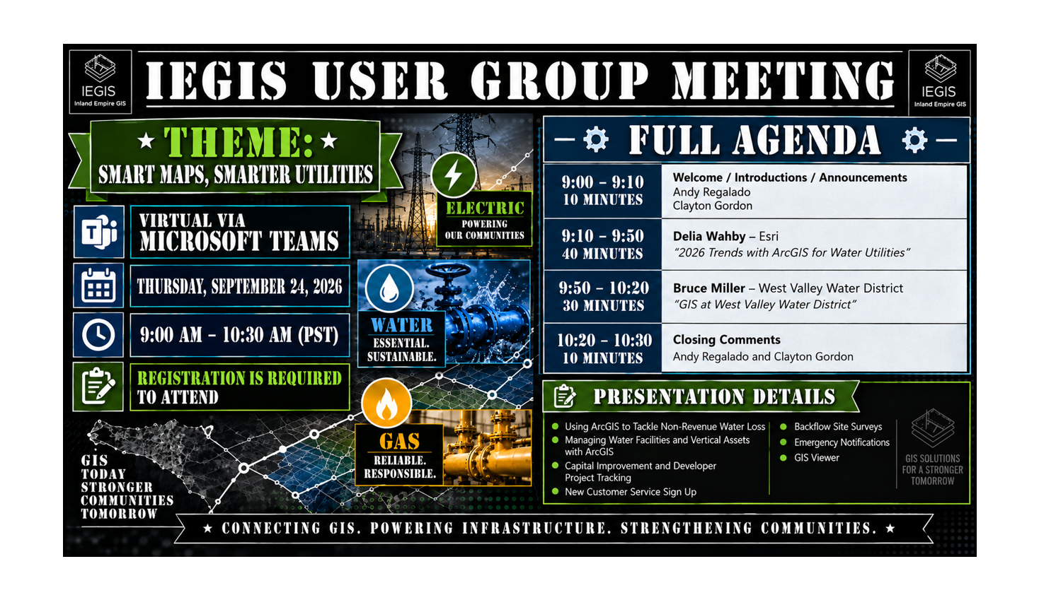 September 2026 Virtual IEGIS User Group Meeting (Registration Required)