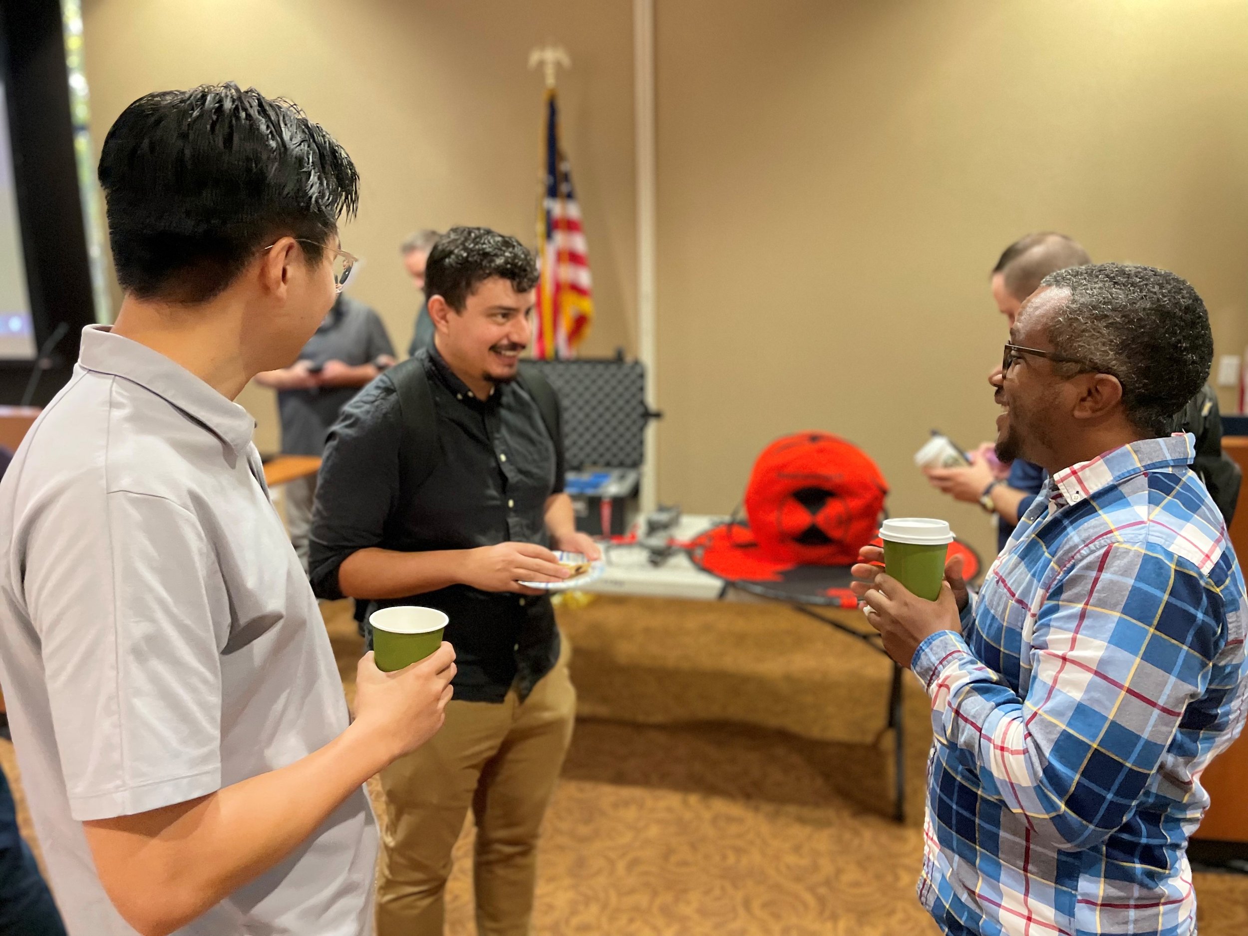 Chad enjoying his afternoon with fellow GIS aficionados. 