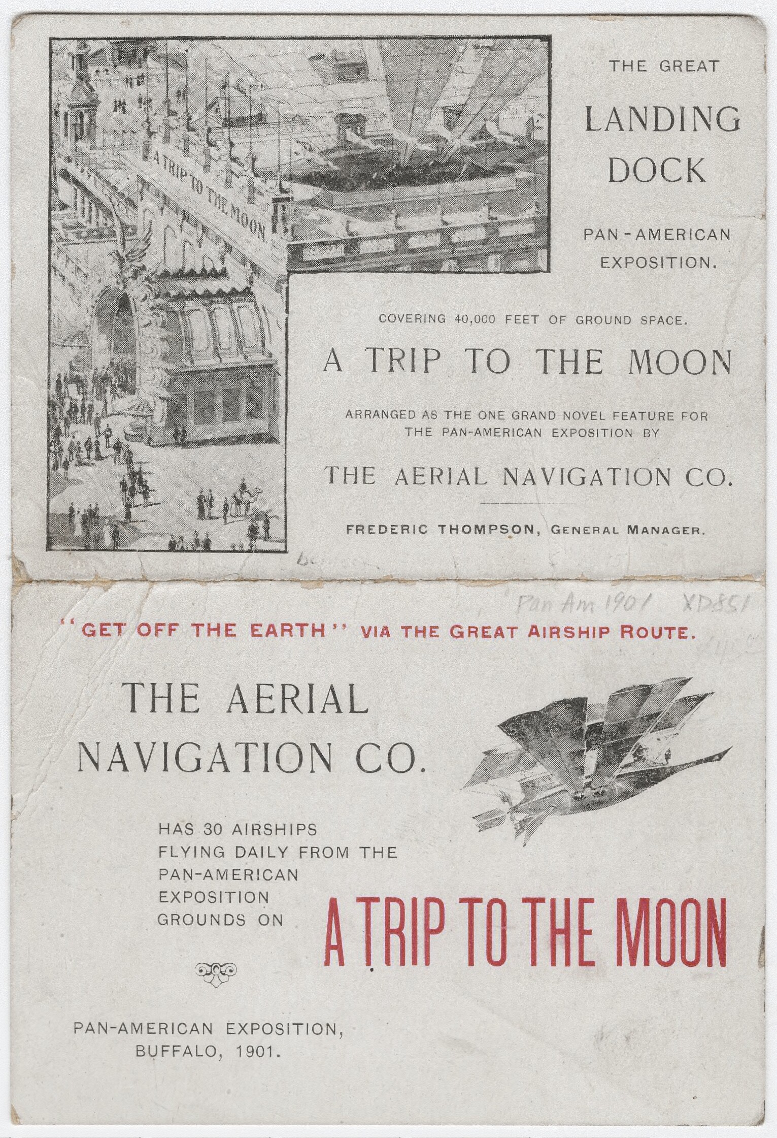 Original brochure for the "Trip to the Moon" at the Pan-American Exposition in Buffalo in 1901