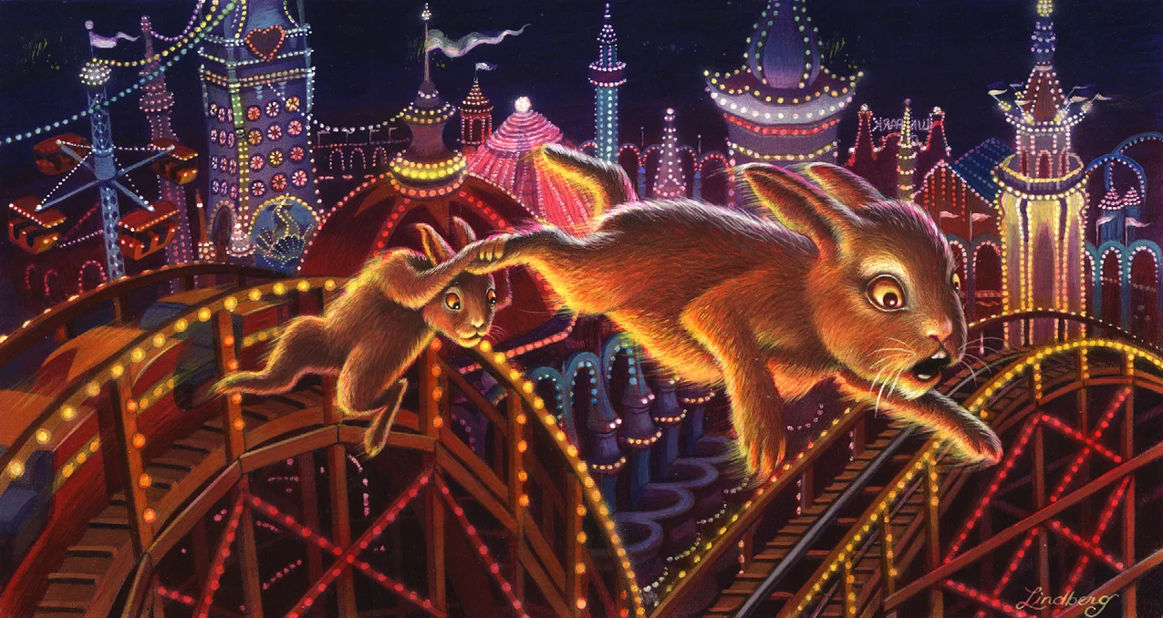Rabbits over Coney Island