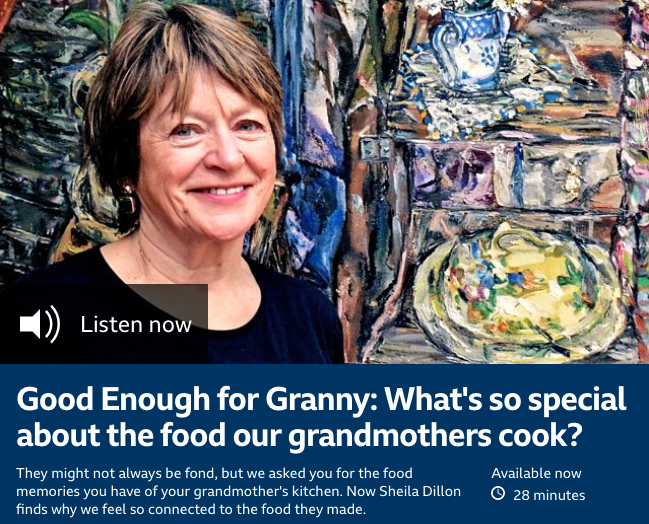 BBC Radio 4 Food Programme, July 2019
