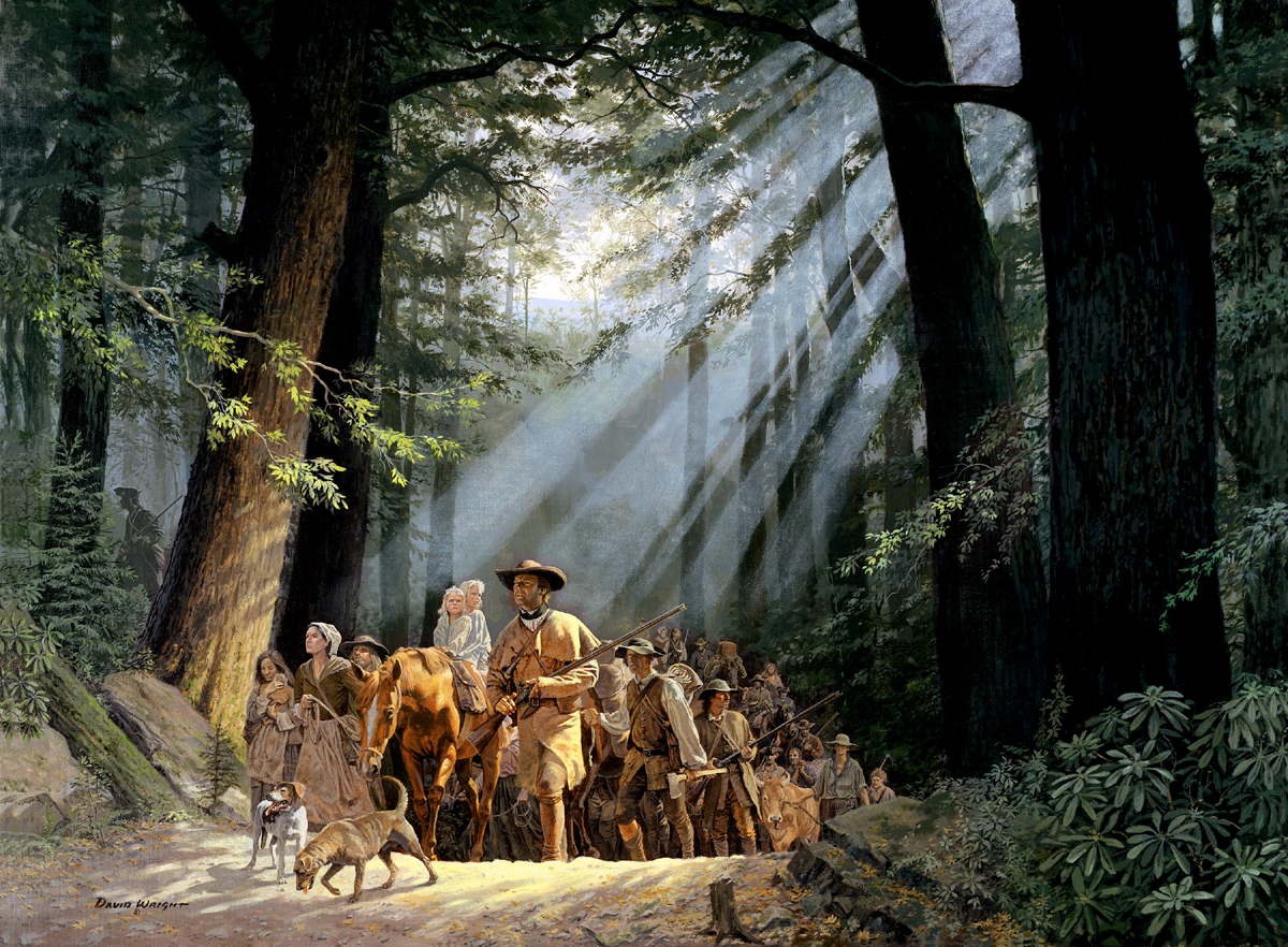 The Boone Trace The Boone Trace is a tourism corridor from The Cumberland Gap to Fort Boonesborough, KY, 120 miles away. It follows the pathway that Daniel Boone blazed in 1775 to bring the first settlers in the wilderness destined to be Kentucky.