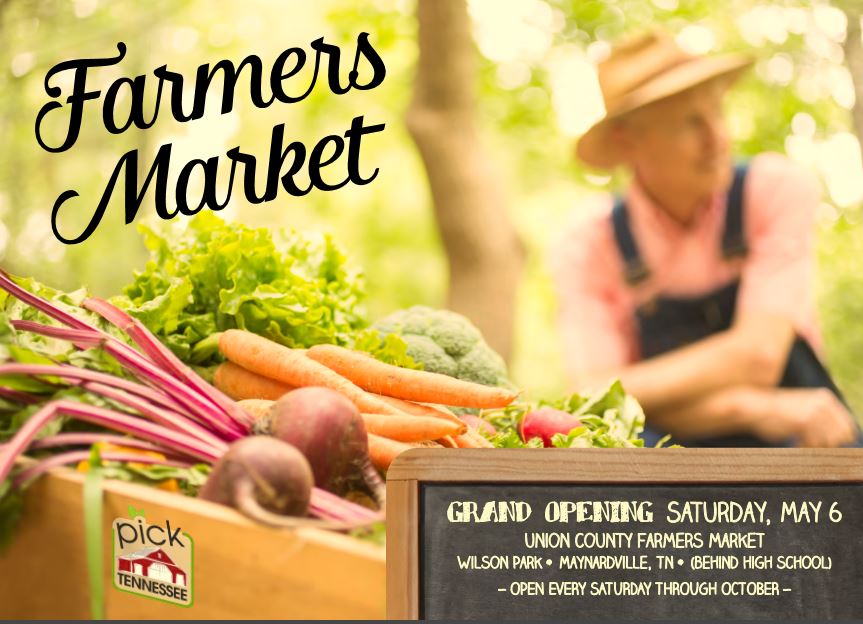 115 Wilson Lane Maynardville, Tennessee, TN 37807 (865) 992-8038 The Union County Farmers' Market provides a seasonal marketplace featuring vegetables, fruits, herbs, flowers, nursery plants, hand-made crafts and more.