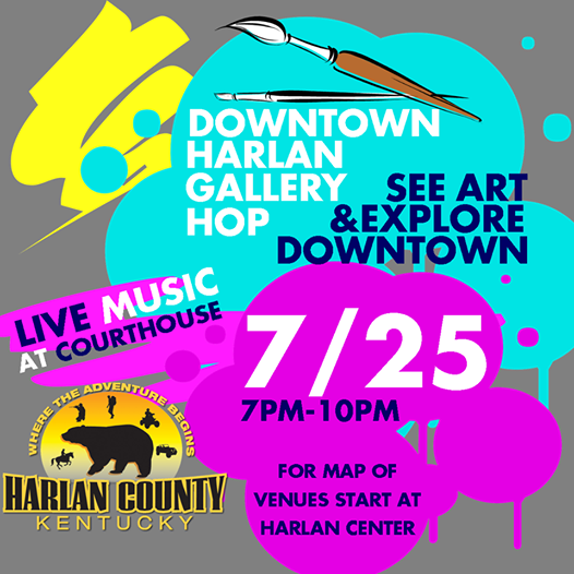 Want a great, fun, unique way to explore downtown Harlan?! Make plans to come to the Downtown Harlan Gallery Hop! We are going to turn your favorite downtown restaurants, shops, and other businesses into art galleries! All the art galleries will be free for viewing! Start at the Harlan Center to grab a map of the various venues and then explore YOUR downtown! SHARE so we can make this the best art event Harlan has ever seen! There will be eight different locations for the art: -Harlan Center (Children/Teenager exhibit) -The Portal -Sports Cafe -Perfect Ten -The Library -The Courthouse -Hog Heaven -Harlan Portrait Studio