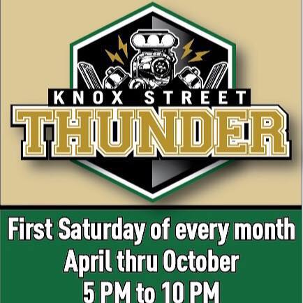 Knox Street Thunder is a new seasonal event for 2016. It's a chance for car enthusiasts, bikers, and motorheads to show off their rides. (April-October)