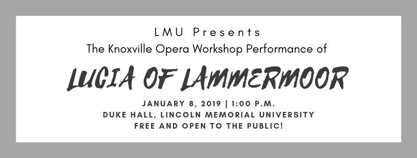 This opera tale is a tragic drama written based upon Sir Walter Scott's historical novel "The Bride of Lammermoor". The story concerns the emotionally fragile Lucy Ashton (Lucia) who is caught in a feud between her own family and that of the Ravenswoods. The setting is the Lammermuir Hills of Scotland (Lammermoor) in the 17th century. This event is free and open to the public.