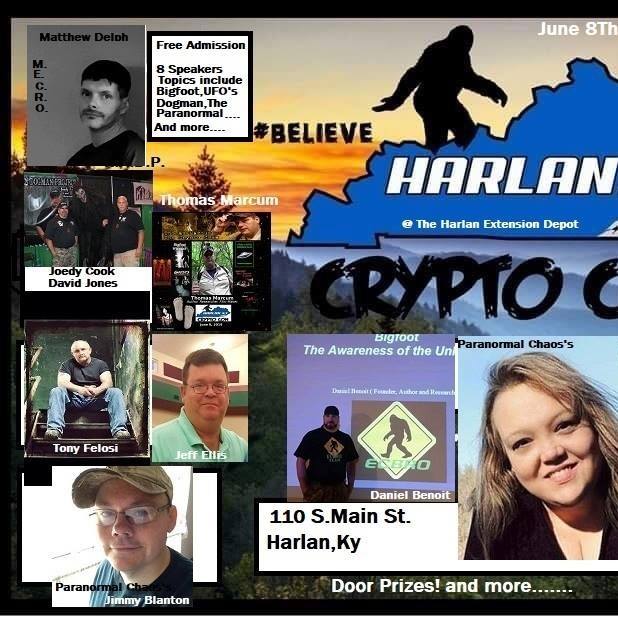 On June 8, 2019, visit the Depot in downtown Harlan to explore the creepy, mysterious, and strange creatures some say live in these mountains. There is no charge for admission and topics discussed will include Bigfoot, UFO's, Dogman, The paranormal and more! For more information click here.
