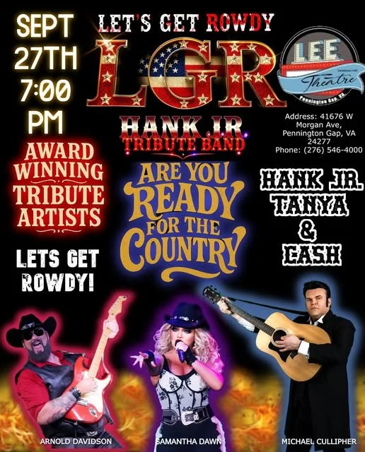 Hank Jr, Tanya Tucker and Johnny Cash Tribute - LEE COUNTY