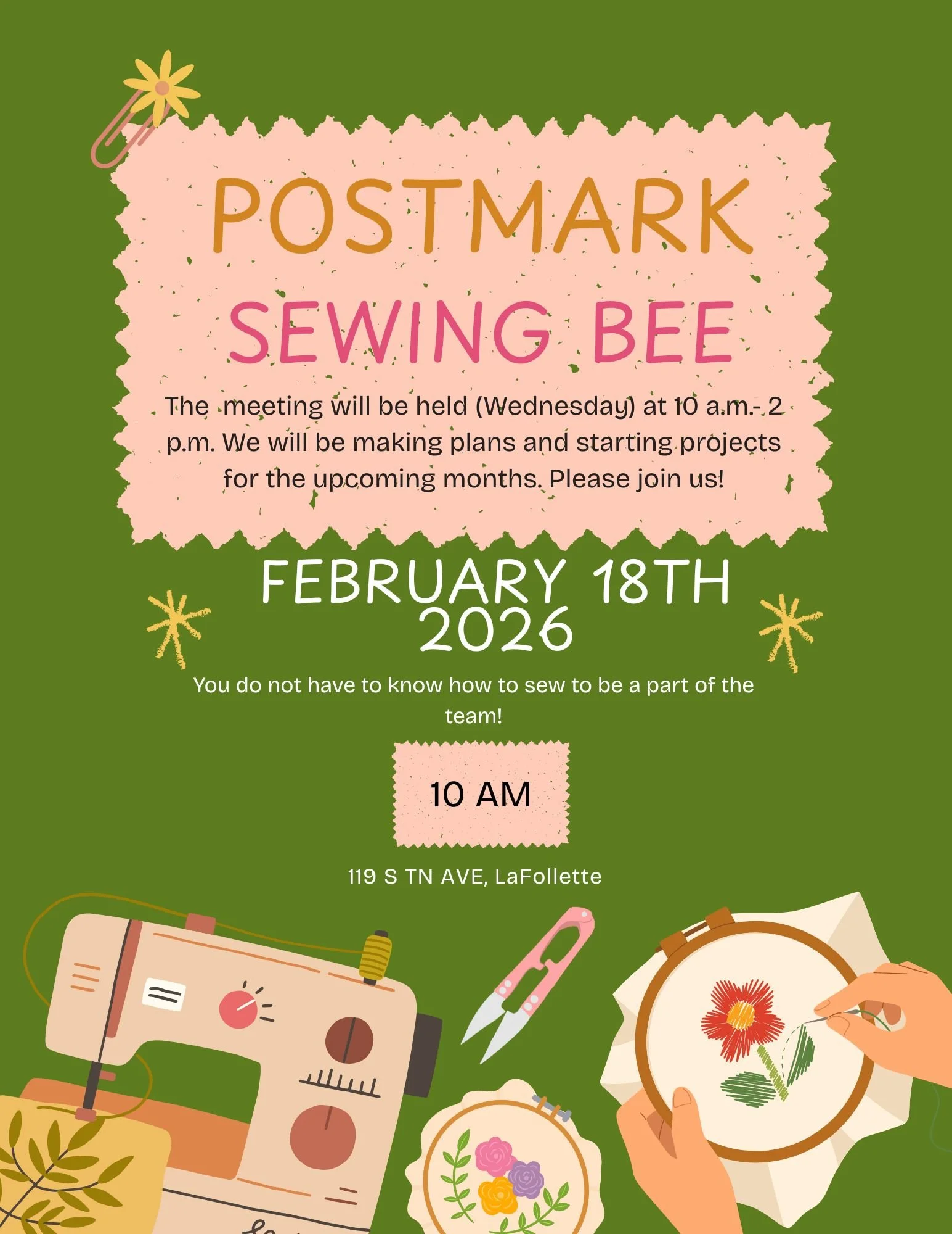 Postmark Sewing Bee - CAMPBELL COUNTY
