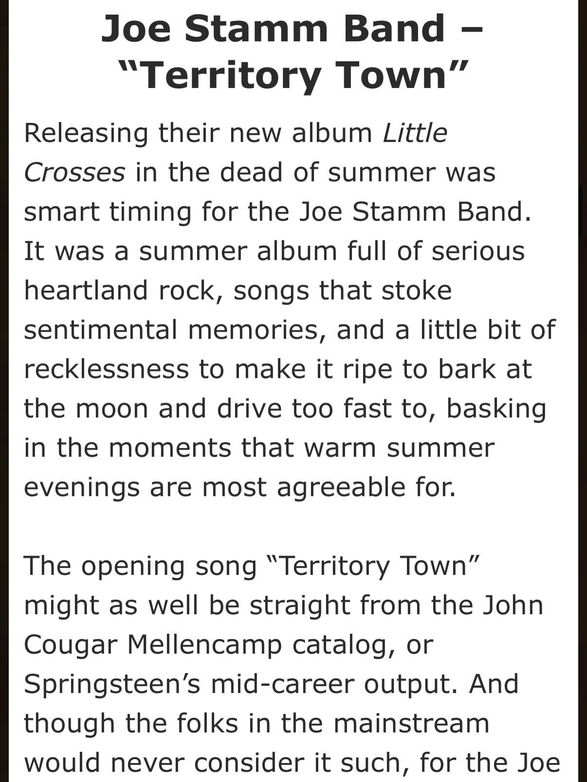 Thank you again @saving_country_music for considering &ldquo;Territory Town&rdquo; a Single of the Year. It&rsquo;s listed just beneath &ldquo;Heaven Passing Through,&rdquo; from @turnpiketroubadours , which I&rsquo;d consider Single of the Year, Son