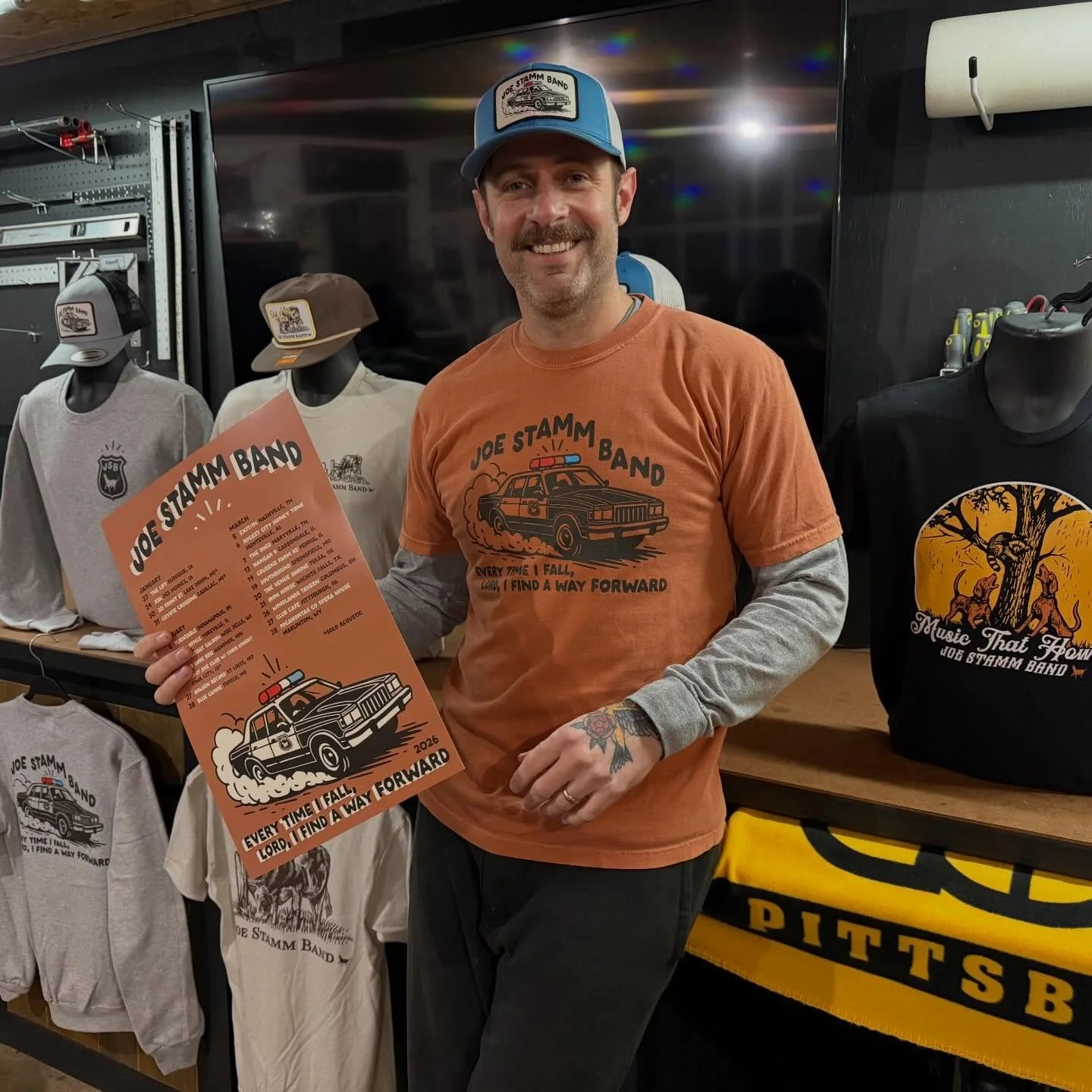 Which is your favorite? 💥

(&ldquo;Yes&rdquo; or &ldquo;All&rdquo; are acceptable answers) New tour, new duds: joestammband.com/merch 📦 (Link in bio)

#joestammband #forward