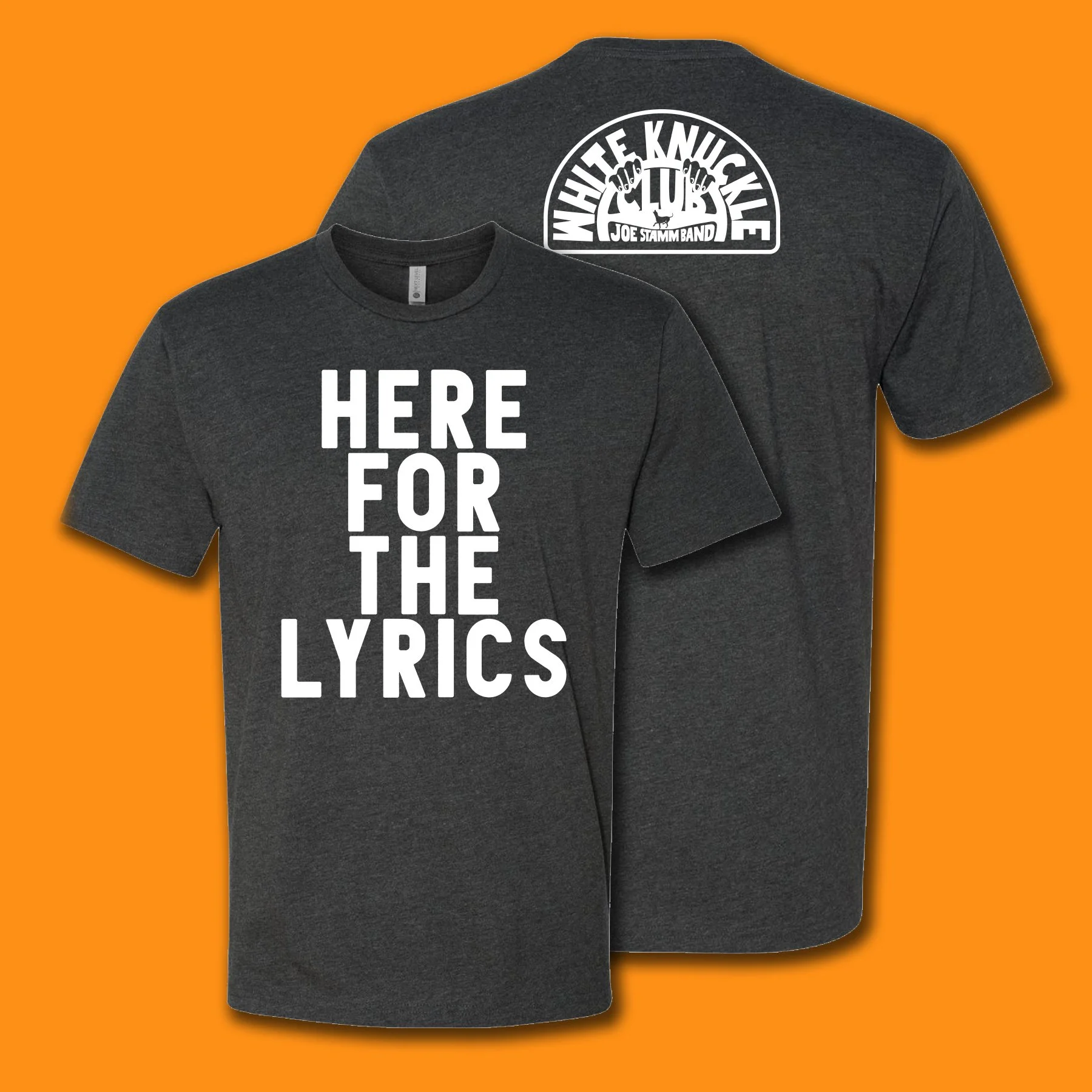 Here For The Lyrics T-Shirt Charcoal.jpg