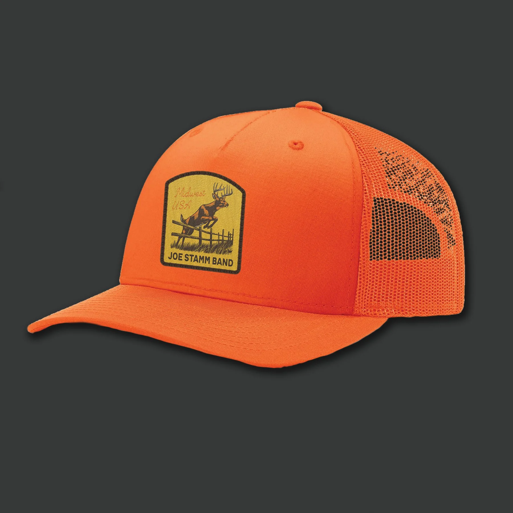 Deer Hunting Blaze Orange Patch Hat.jpg