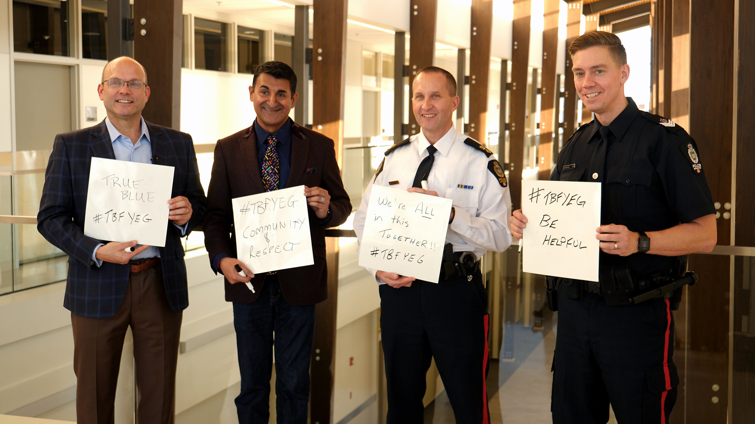 Oilers' Peter Chiarelli with Edmonton Police Foundation