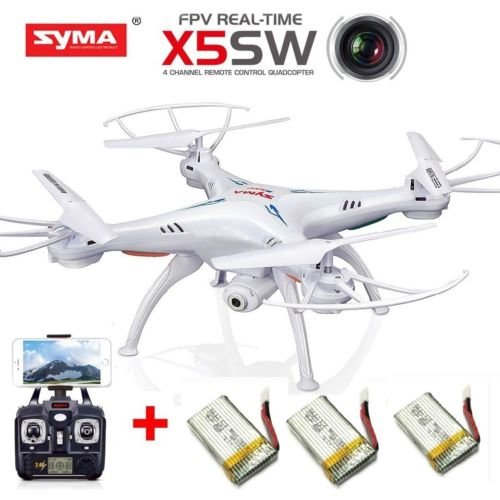Start buste Frank Worthley Matney SYMA X5SW WiFi FPV 2.4Ghz 4CH RC Quadcopter Drone HD Camera RTF +3  Batteries — Matney