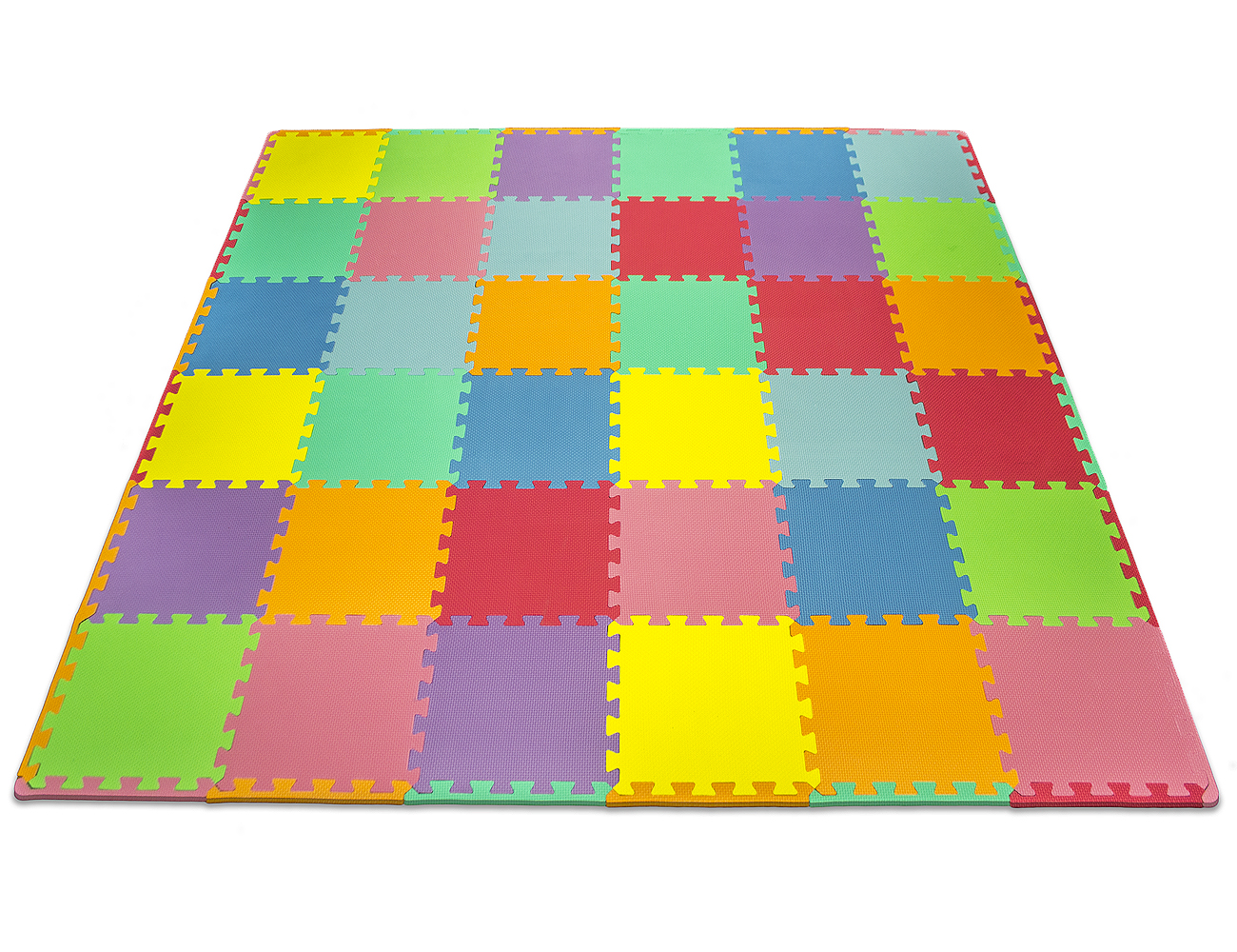 Foam Mat Puzzle Piece Play Mat Set 36 Tile Pieces And Borders