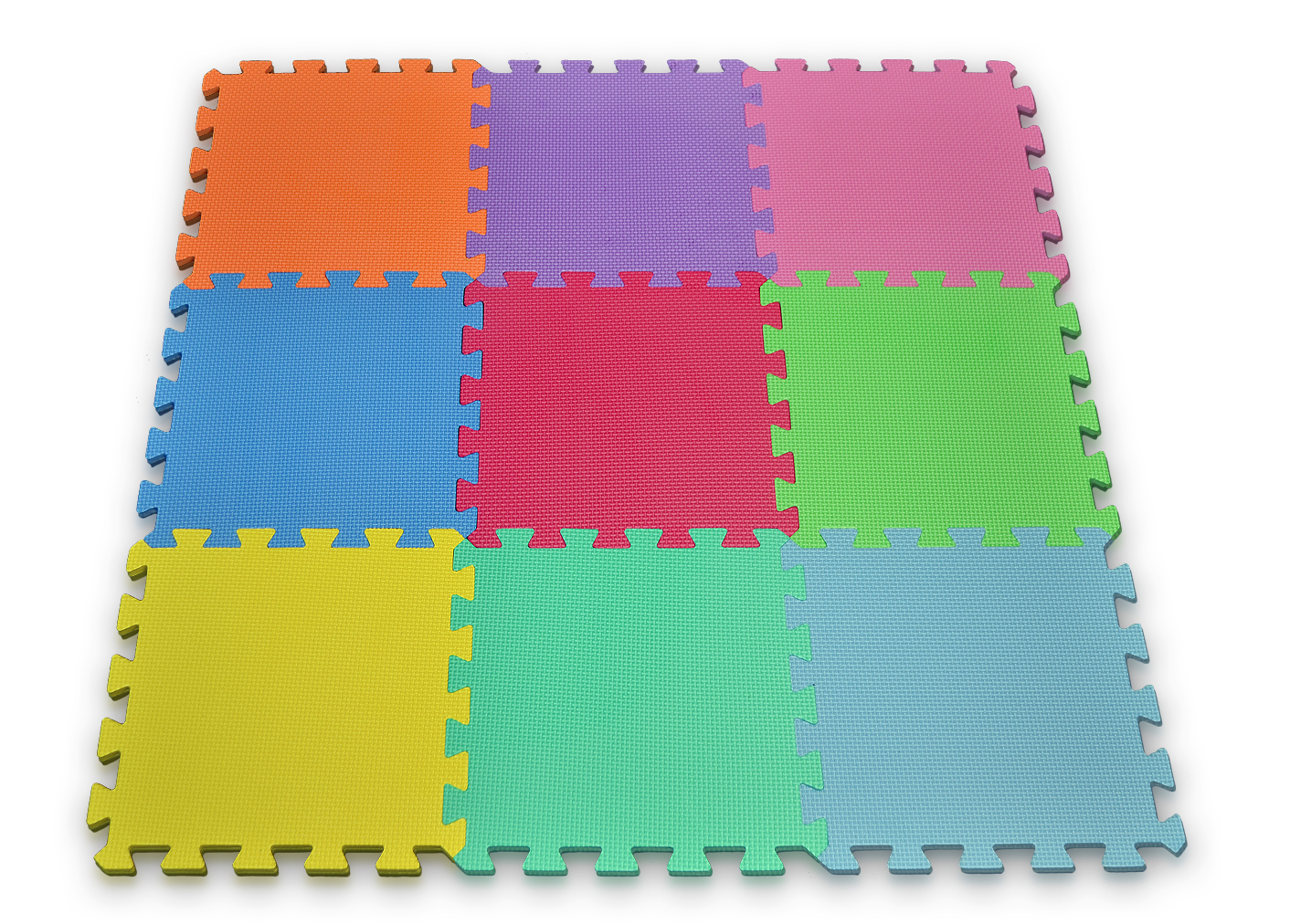 Foam Mat Puzzle Pieces Play Mat Set - Great for Kids to Learn and Play - 9  Tile Pieces — Matney