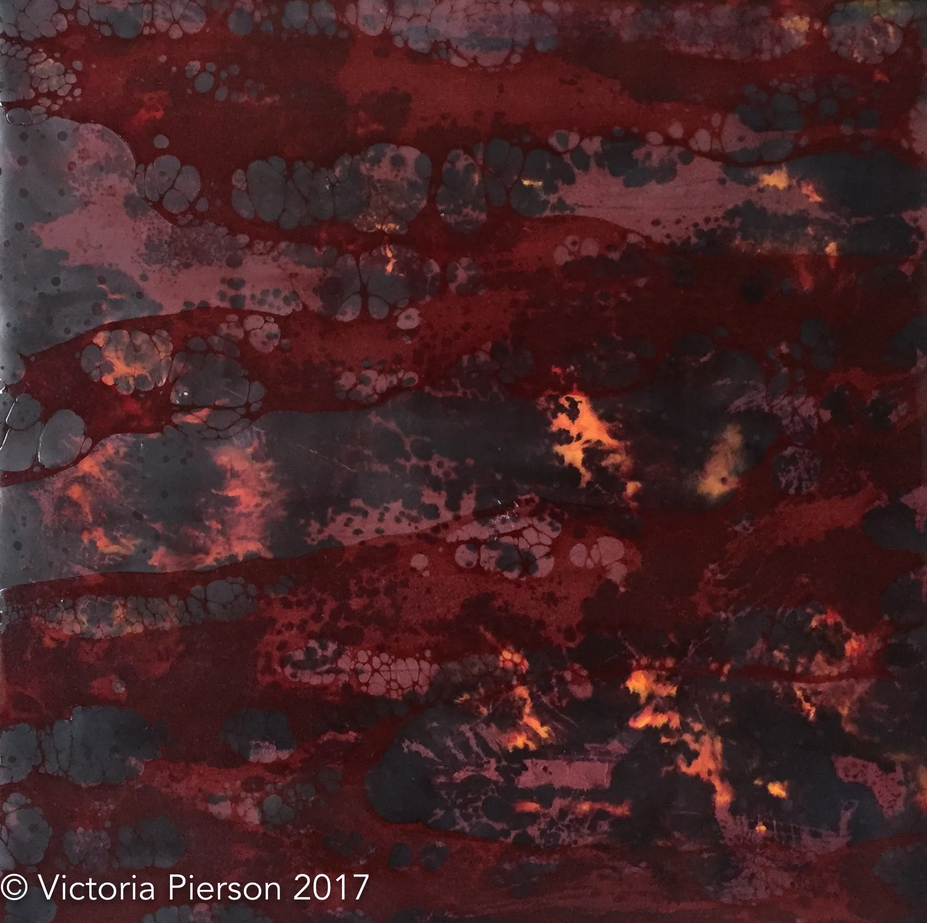 "Fire" $150 framed 