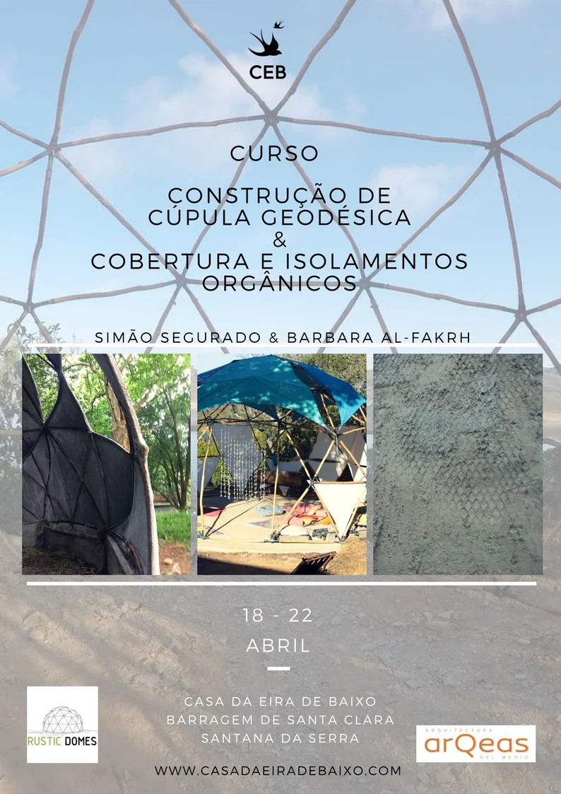 Construção de Cúpula Geodésica com Cobertura e Isolamento Orgânico