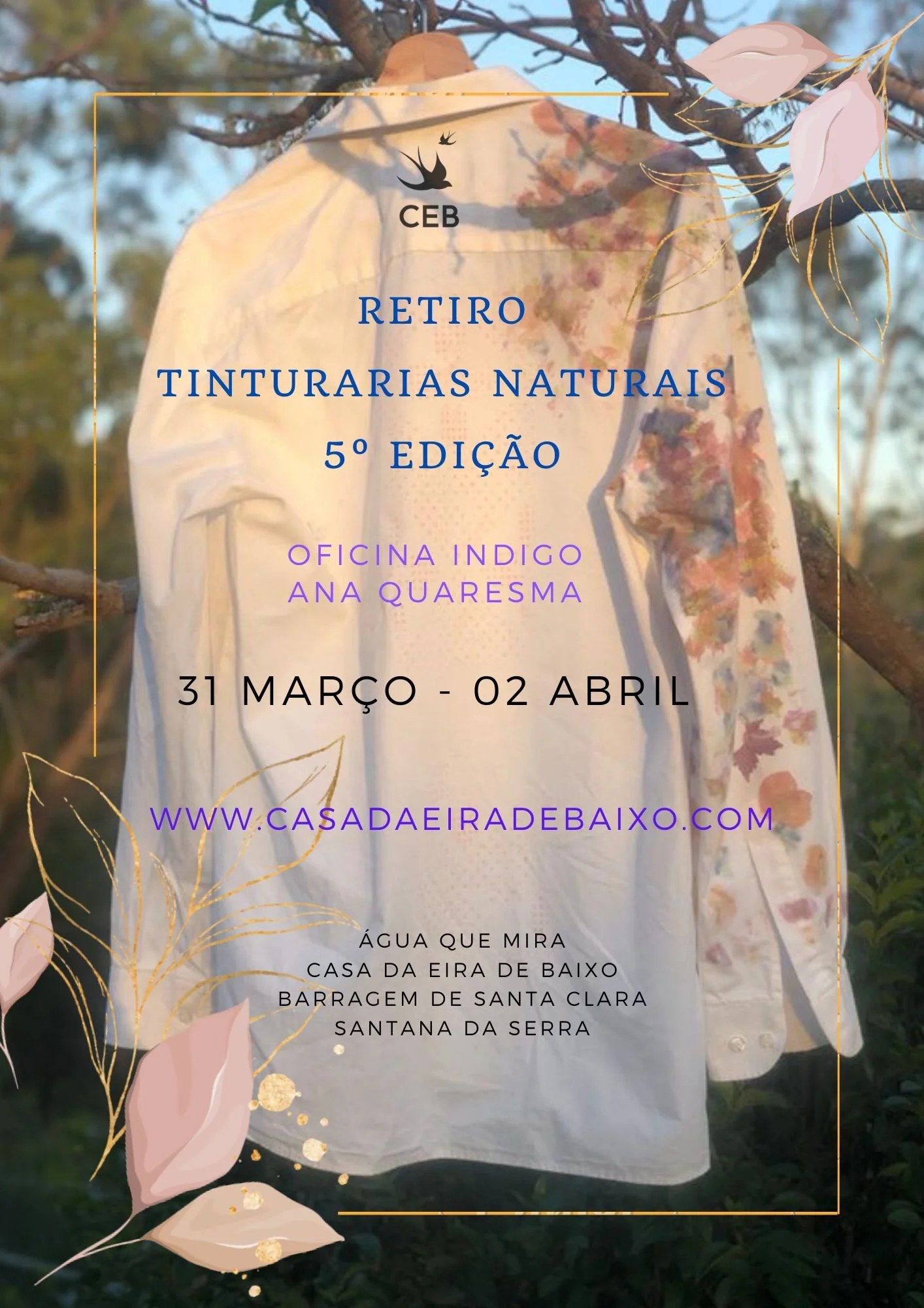 Retiro Tinturaria Naturais - 5ª Ediçāo em Março 2023