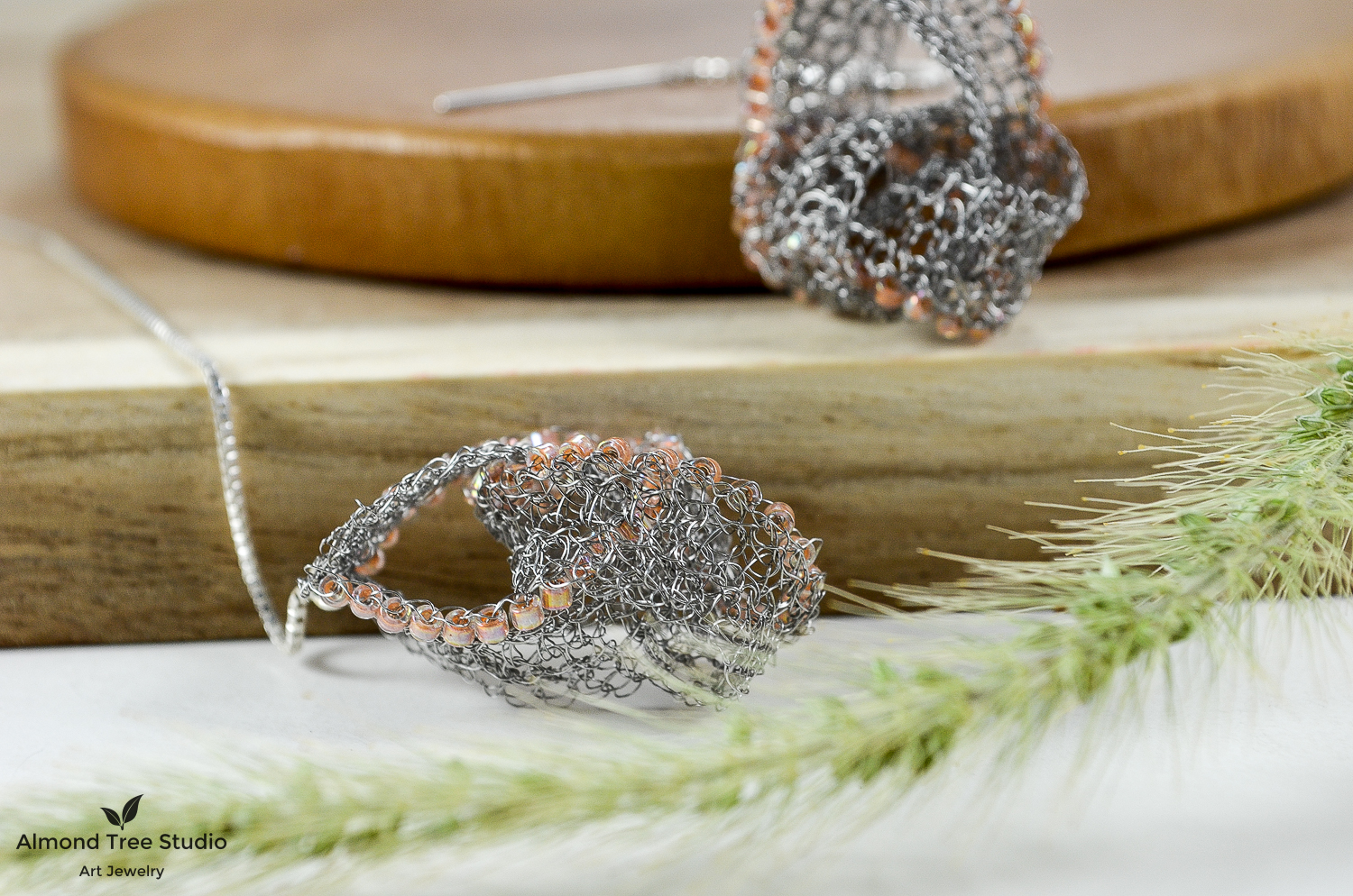 Peach Knot Earrings, www.almondtreestudio.net