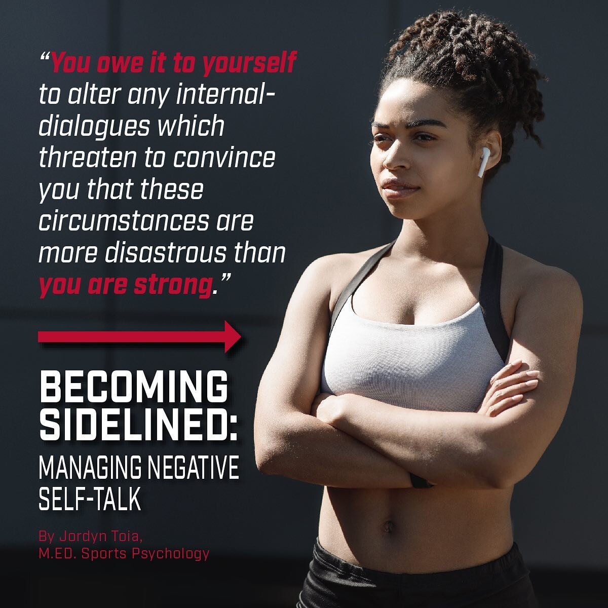 ➖💭&quot;Everything that was good about me was tied to my sport. Now that it&rsquo;s gone, I don&rsquo;t have anything to offer. My sport is what made me stand out.&rdquo; 🆚➕💭&rdquo;Qualities that made me a strong athlete and teammate are the quali