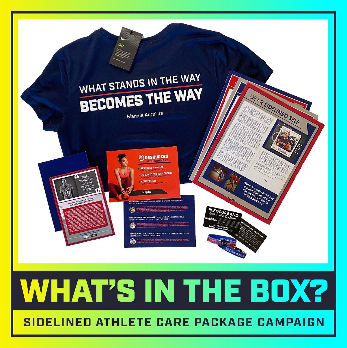 This past year we sent out 150 care packages to athletes who experienced a medically-forced exit from sport. There are still so many athletes in need of these packages, and we hope you will be able to help us make it possible to get them the resource