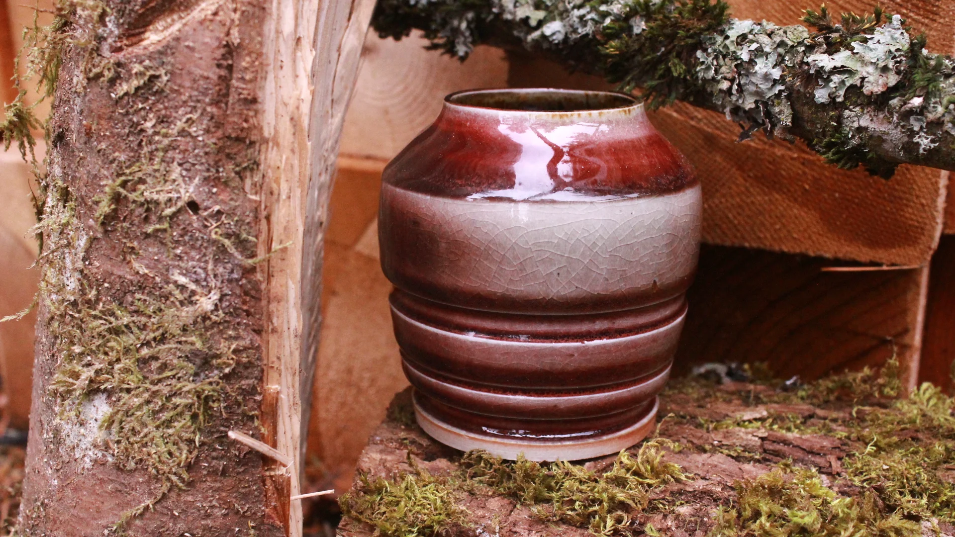  made with recycled mac 10 clay  glazed with pete’s cranberry 