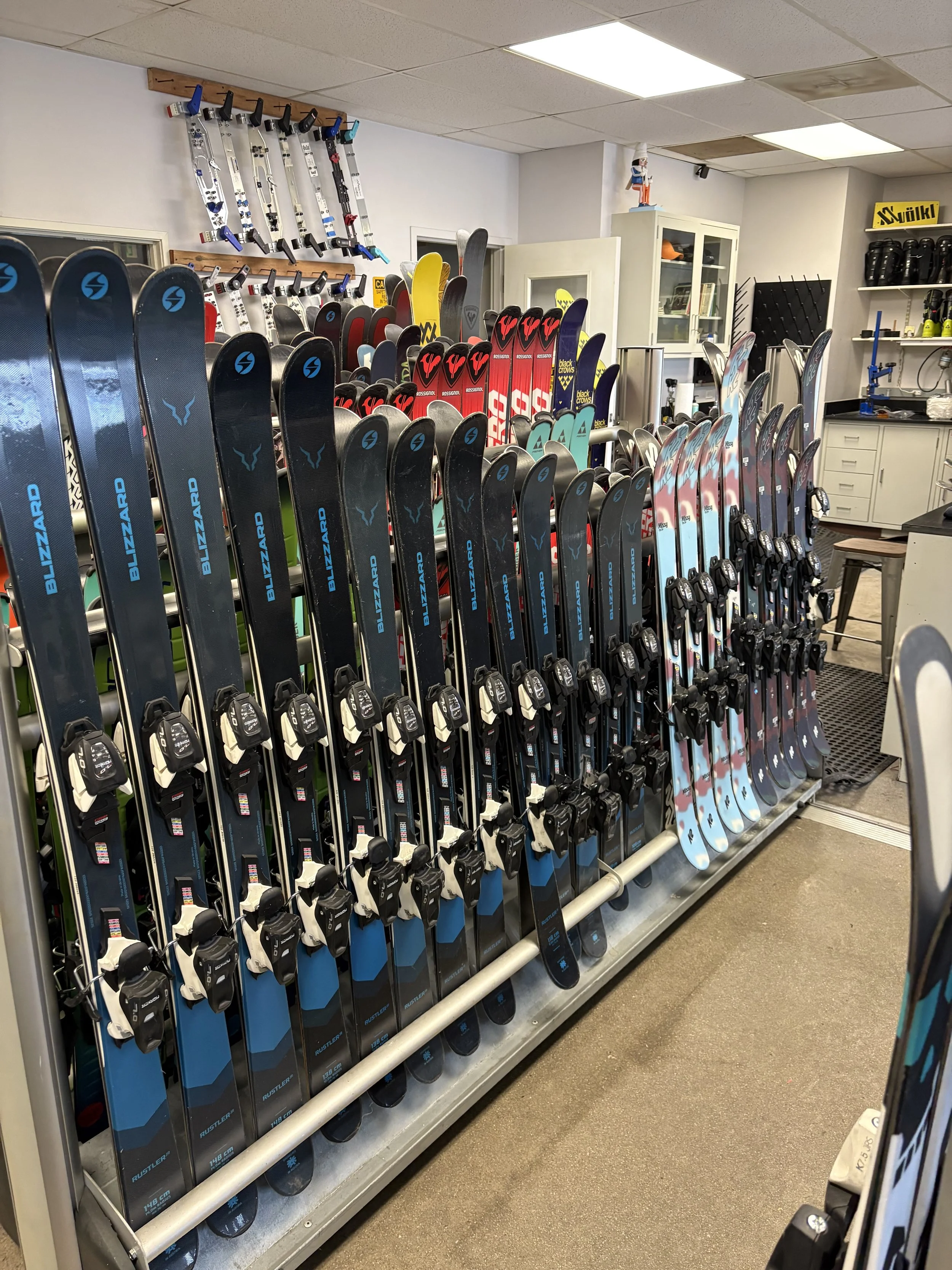 blizzard and K2 skis