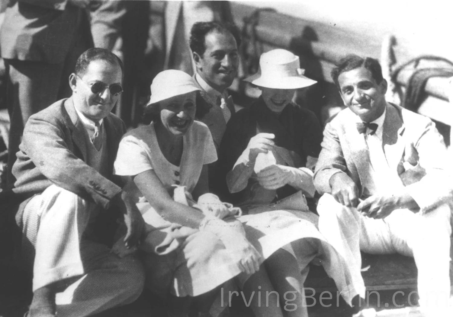 Ira, Leonore and George Gershwin with Ellin and Irving Berlin
