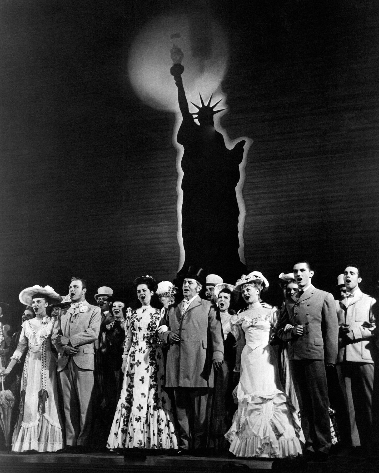 TODAY IN HISTORY 🗽 On July 15, 1949, MISS LIBERTY, with music by Irving Berlin, opened on Broadway. The show explores the sculpting of the Statue of Liberty in 1886 and includes the song &quot;Give Me Your Tired, Your Poor,&quot; a phrase that was l