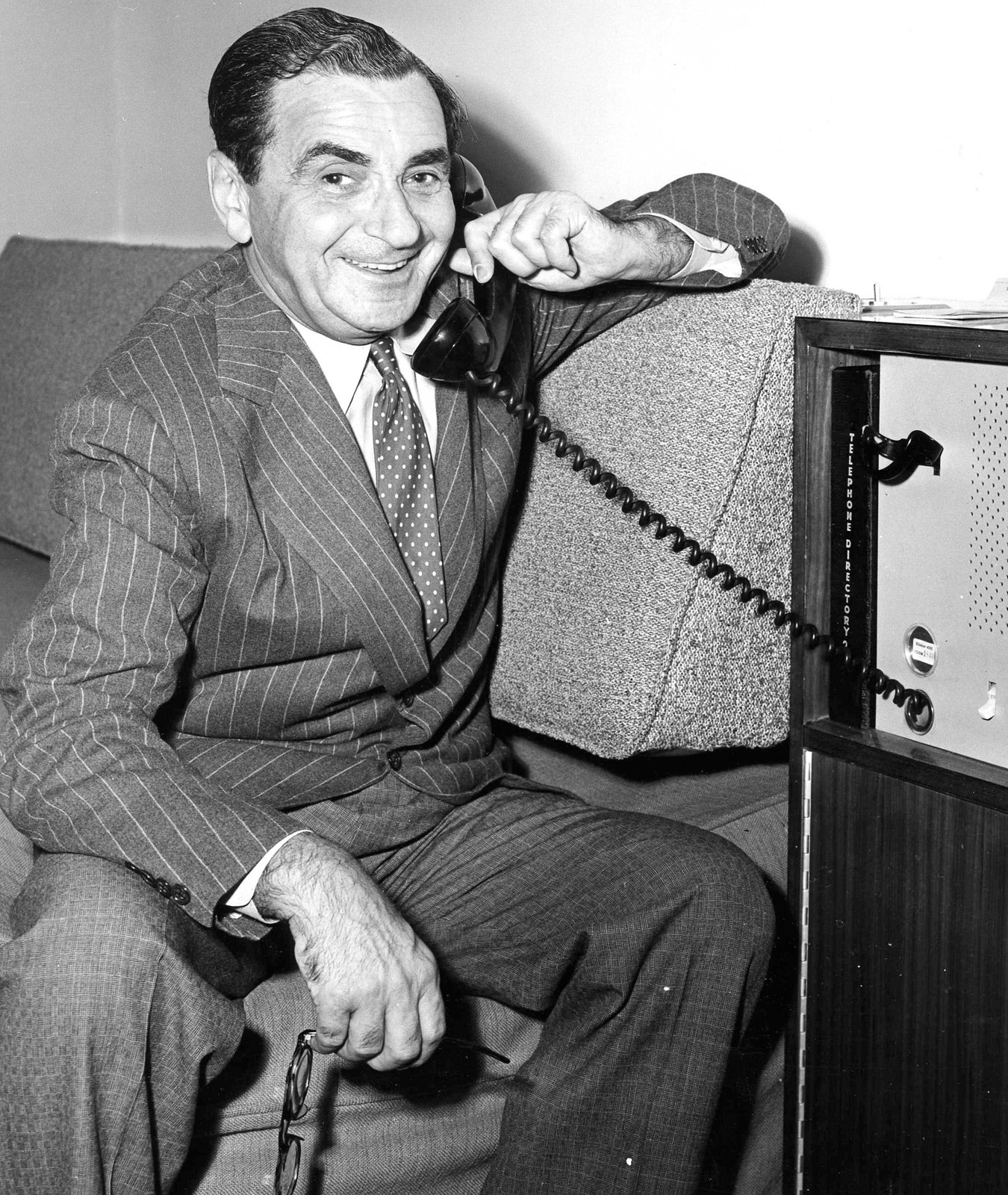 Irving Berlin on the promo tour for the White Christmas film, 1954