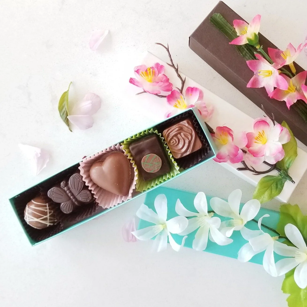 Floral Belgian Chocolate 5-pc Box