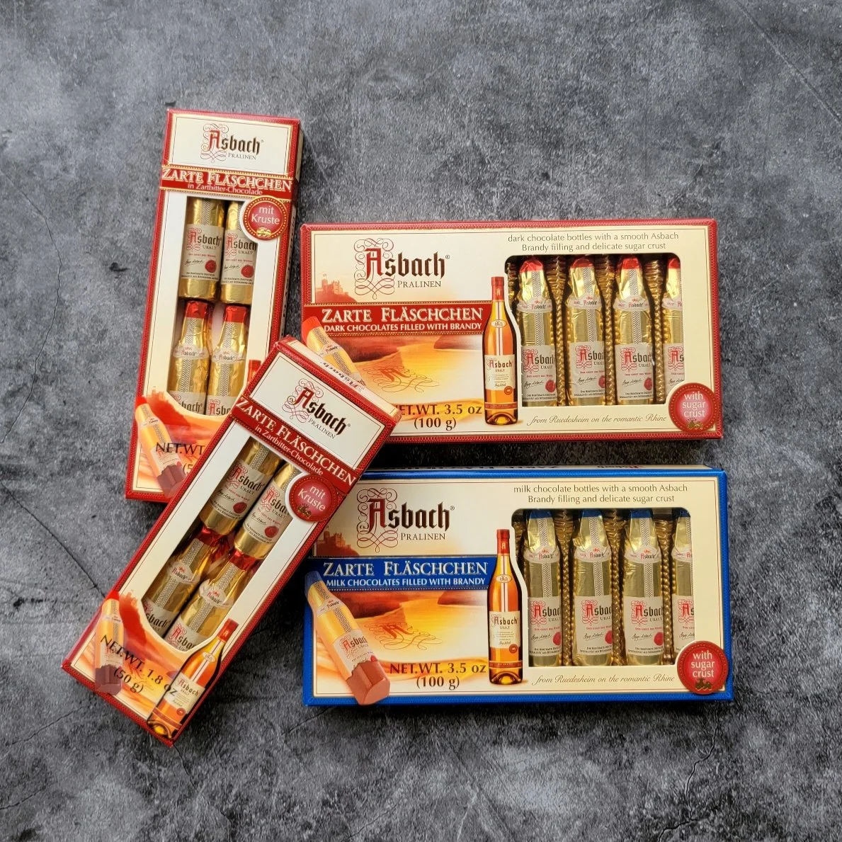 Asbach Brandy Chocolate Bottles