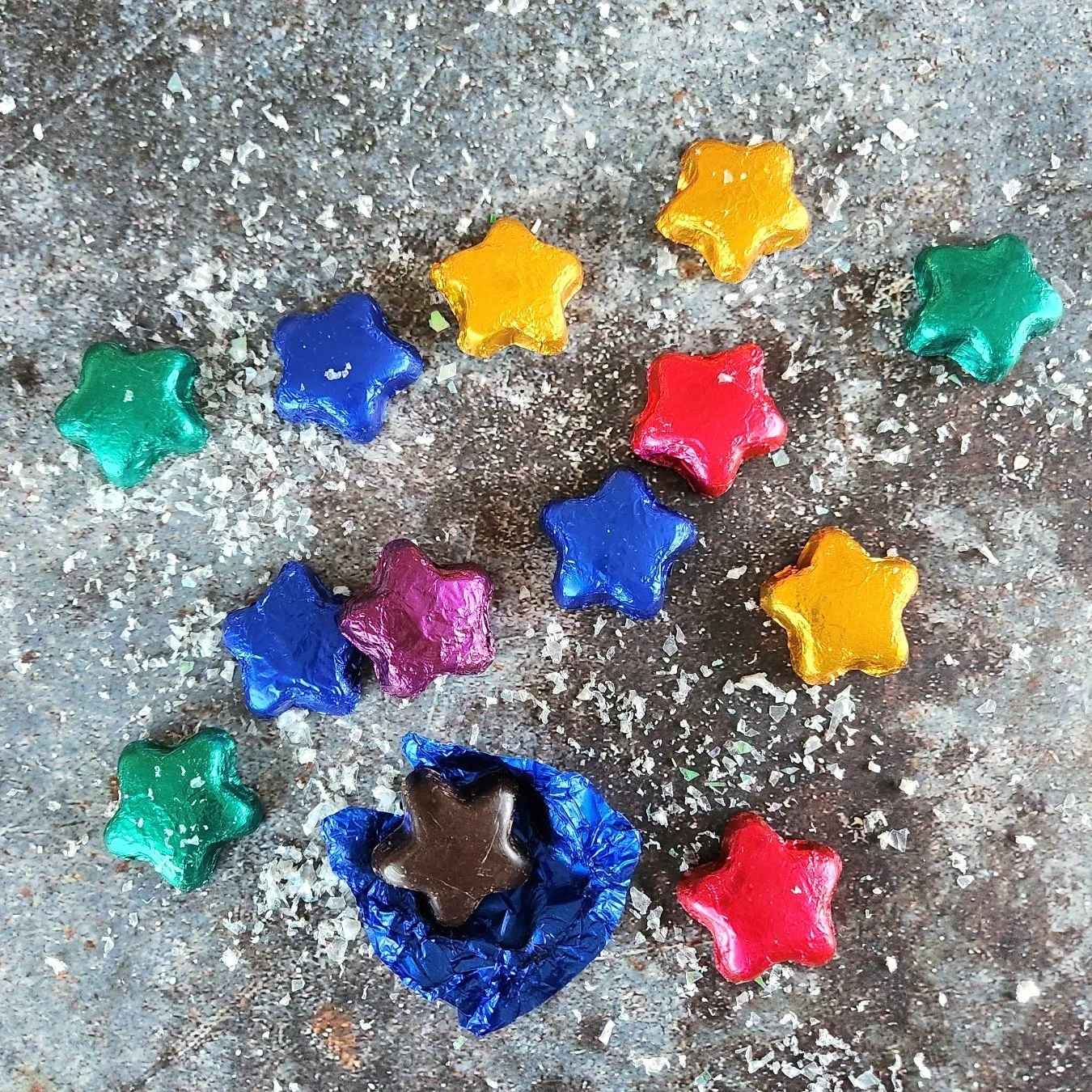 Foil Stars Dark Chocolate