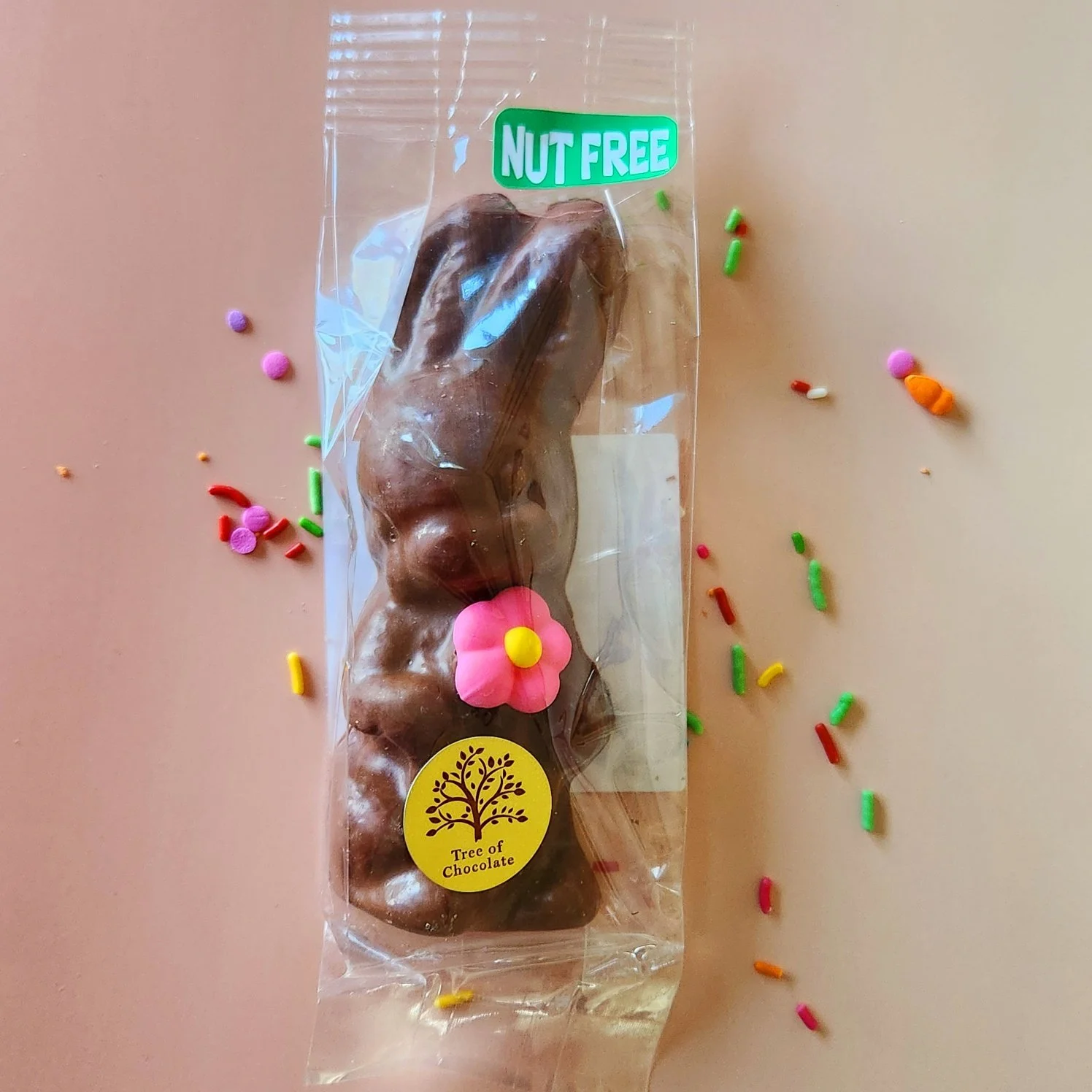 Nut Free Chocolate Bunny Flower