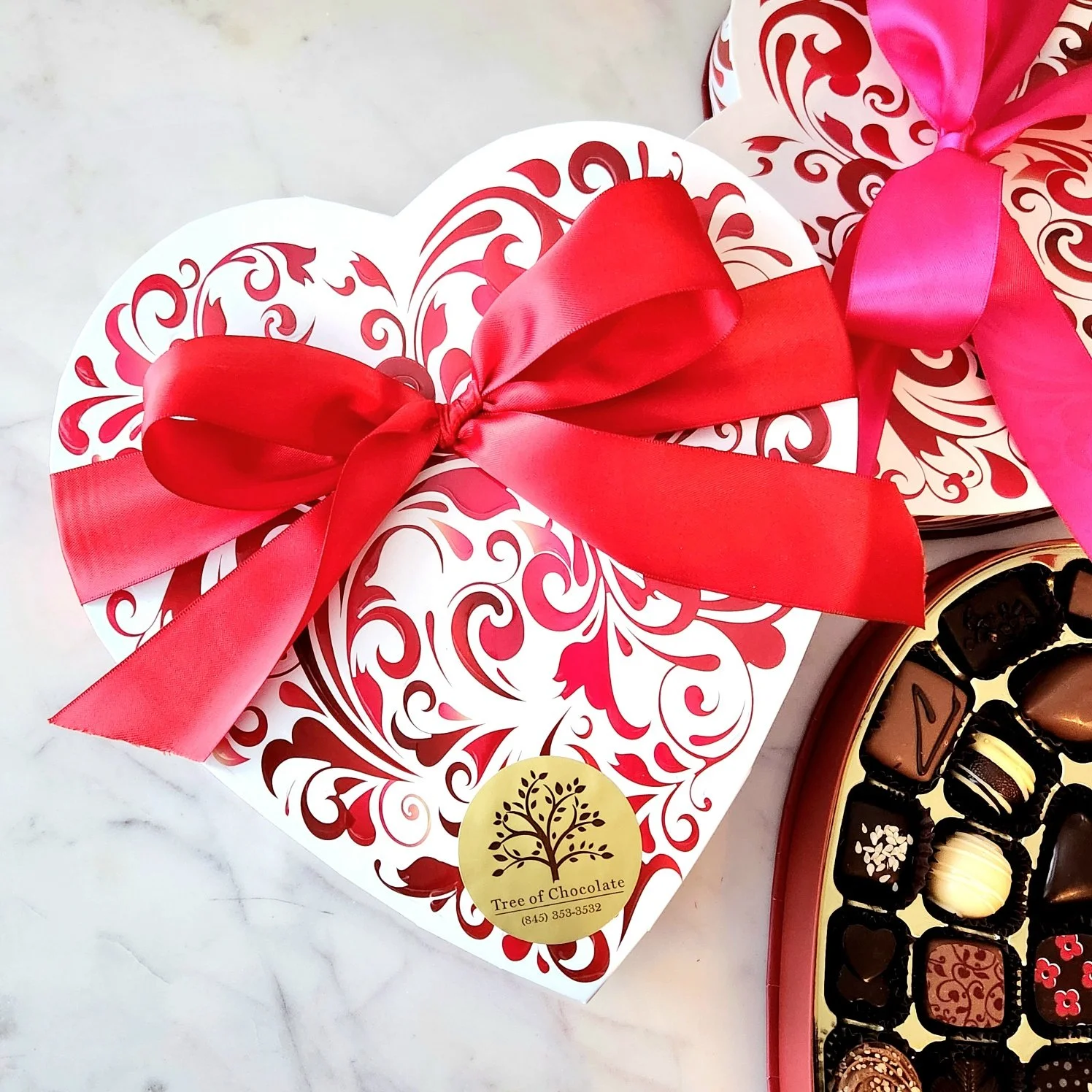 Belgian Chocolate Heart Fancy Gift Box Large