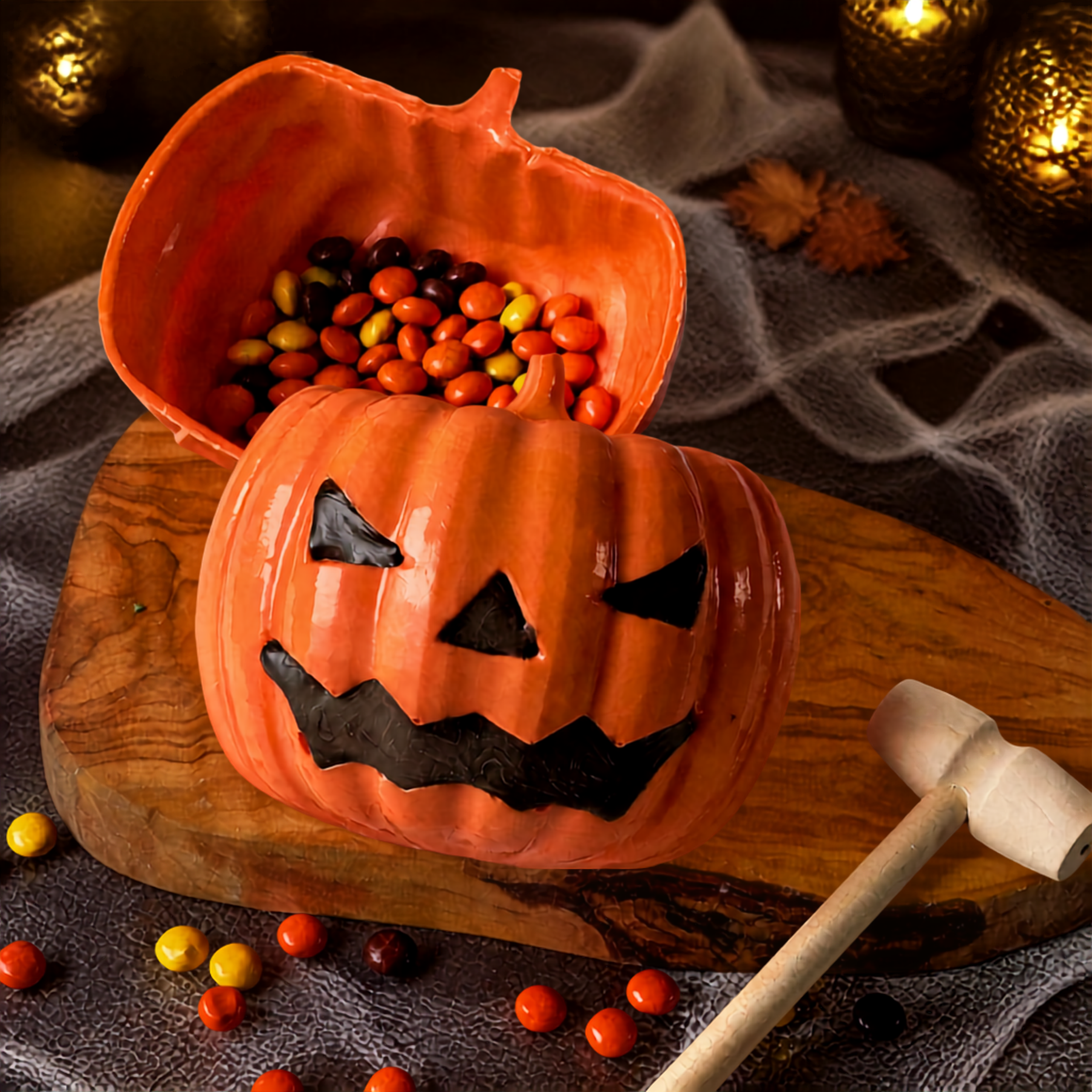 Breakable White Chocolate Jack-O'-Lantern
