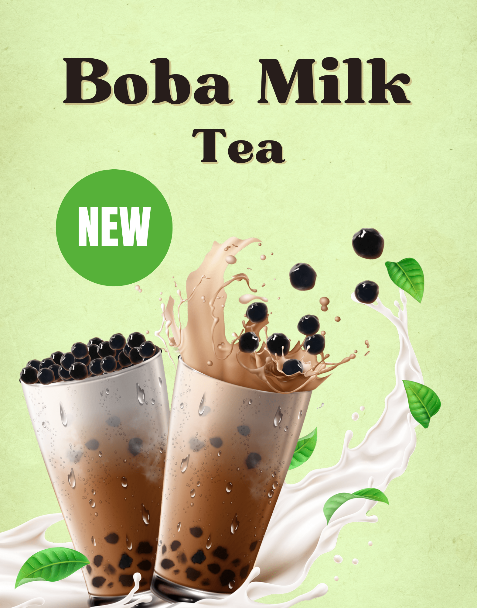 Boba Milk Tea Drink
