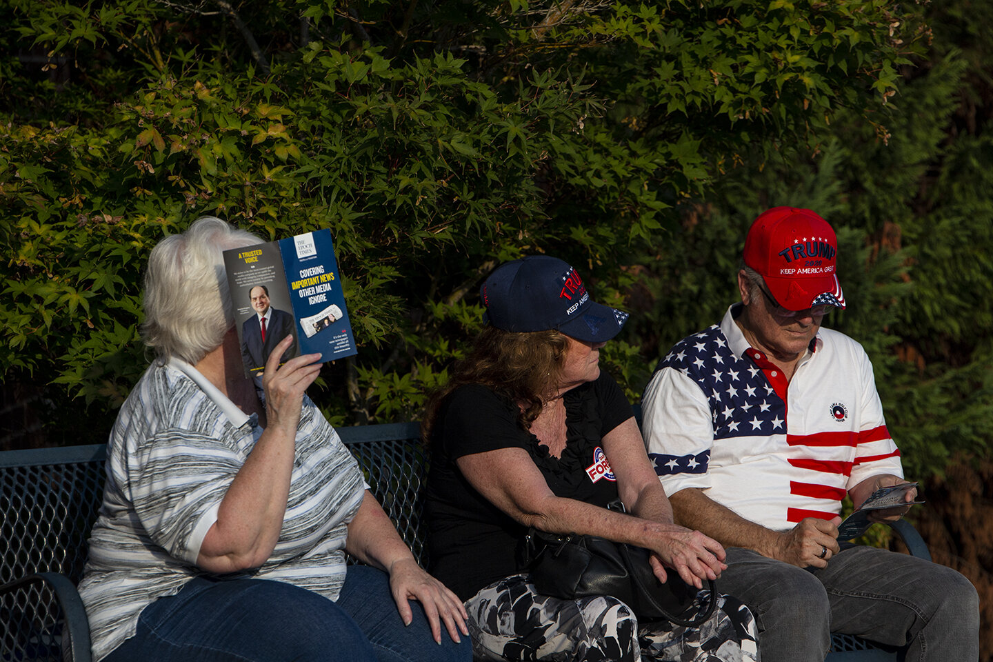  Trump supporters gather at a campaign rally for NC 9th Congressional District candidate Dan Bishop on September 9, 2019 in Fayetteville, North Carolina.  