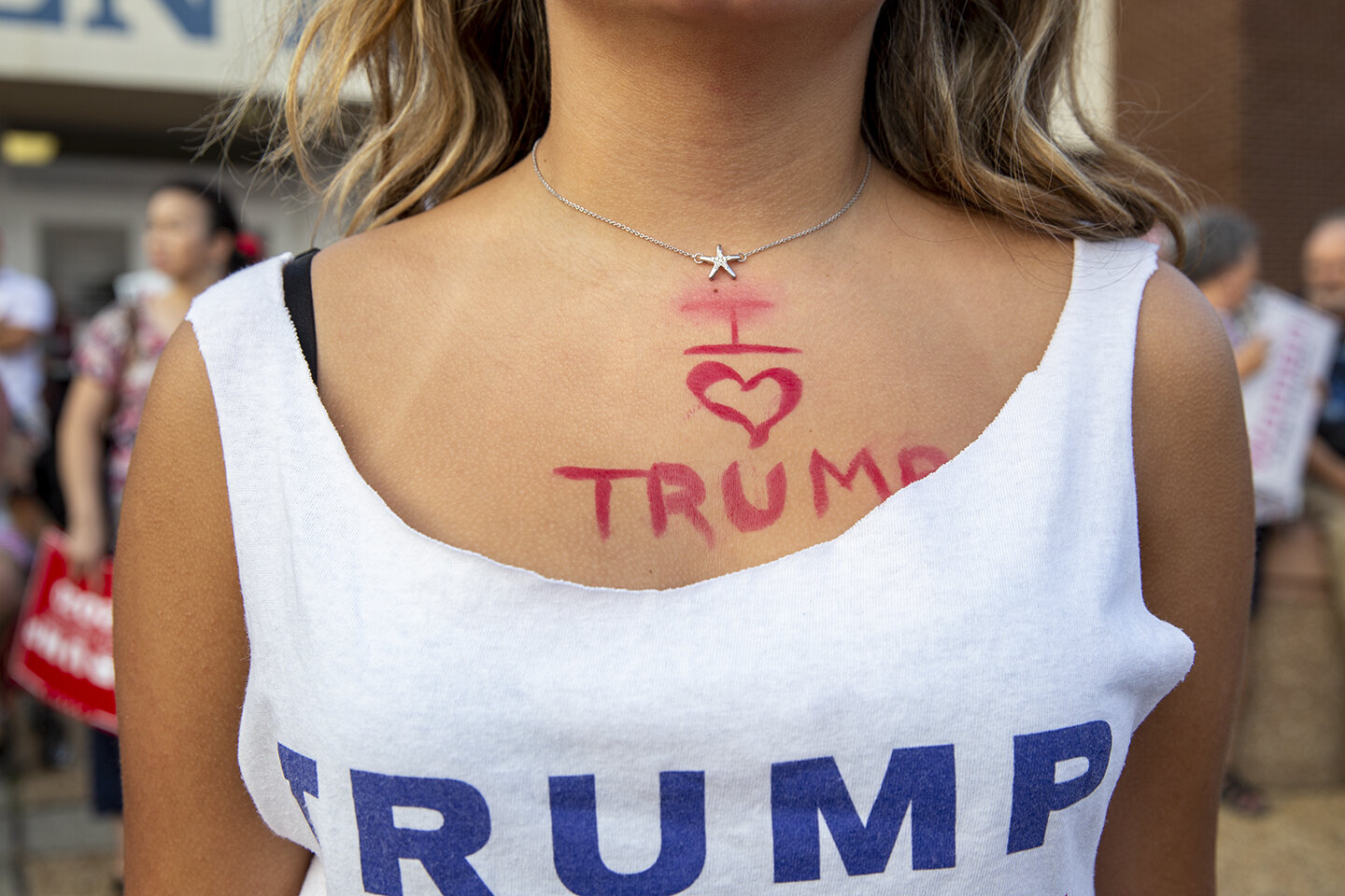  Trump supporters gather at a campaign rally for NC 9th Congressional District candidate Dan Bishop on September 9, 2019 in Fayetteville, North Carolina.  