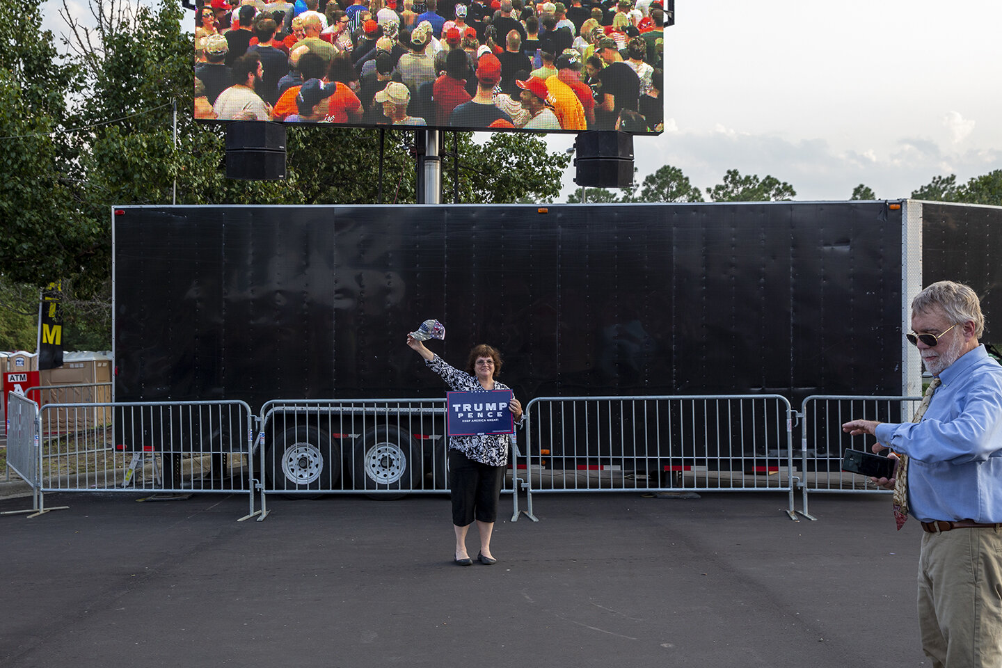  Trump supporters gather at a campaign rally for NC 9th Congressional District candidate Dan Bishop on September 9, 2019 in Fayetteville, North Carolina.  