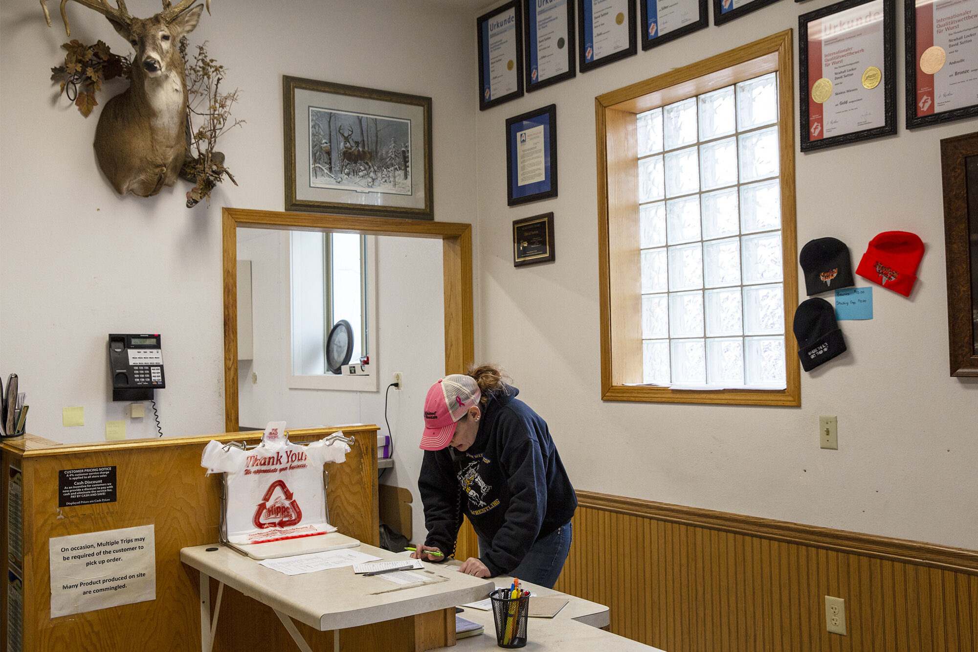  Taking orders during the second shotgun deer season at Newhall Locker and Processing, Newhall.  (Benton County) 