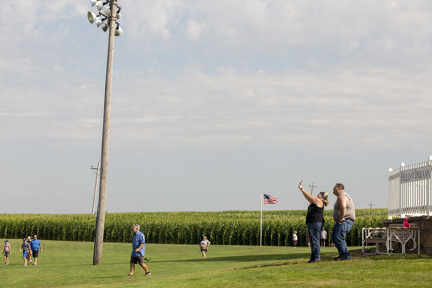  Tourists at the Field of Dreams movie site, Dyersville. (Dubuque County) 