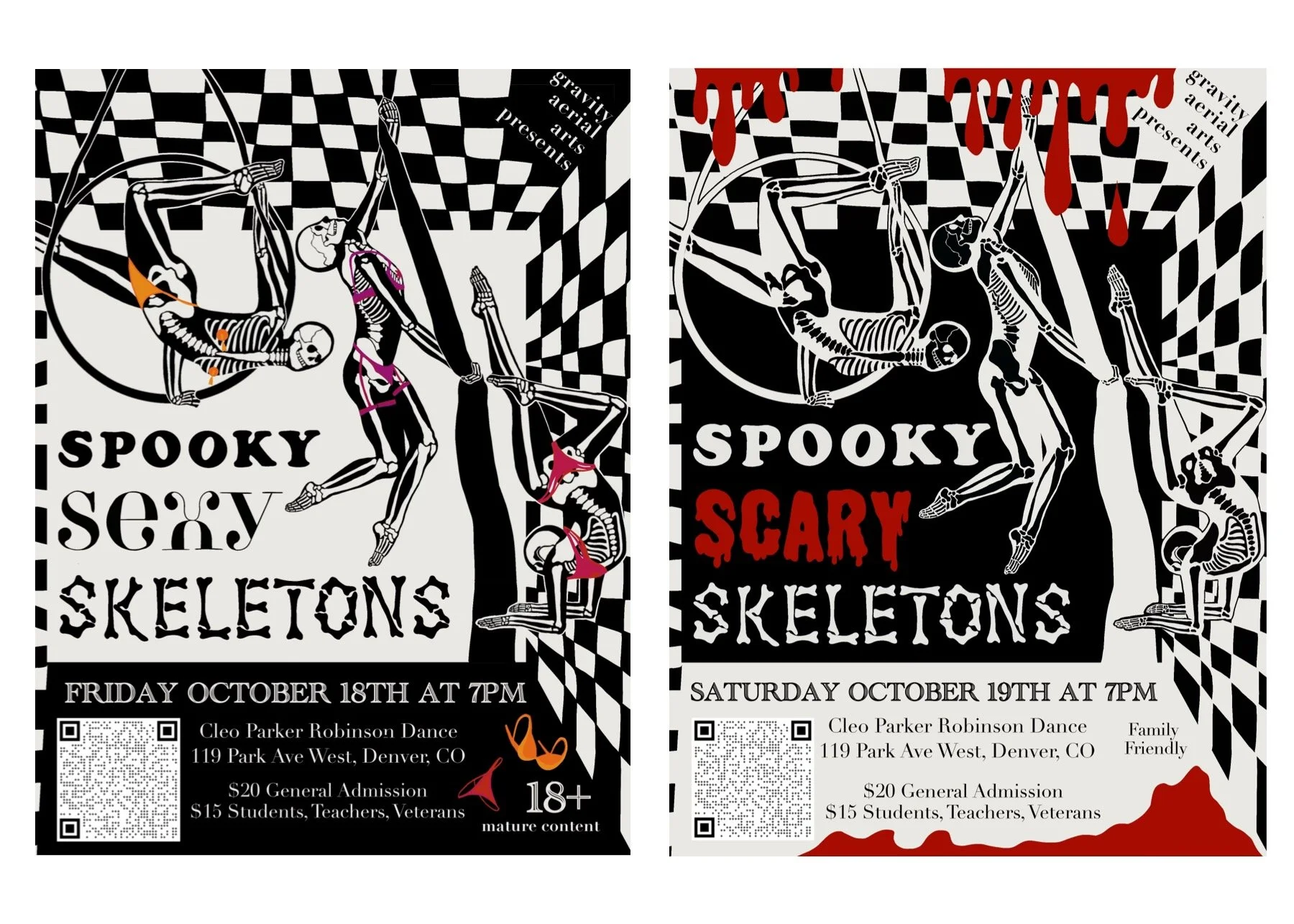 Spooky Sexy/Scary Skeletons - Aerial Showcases
