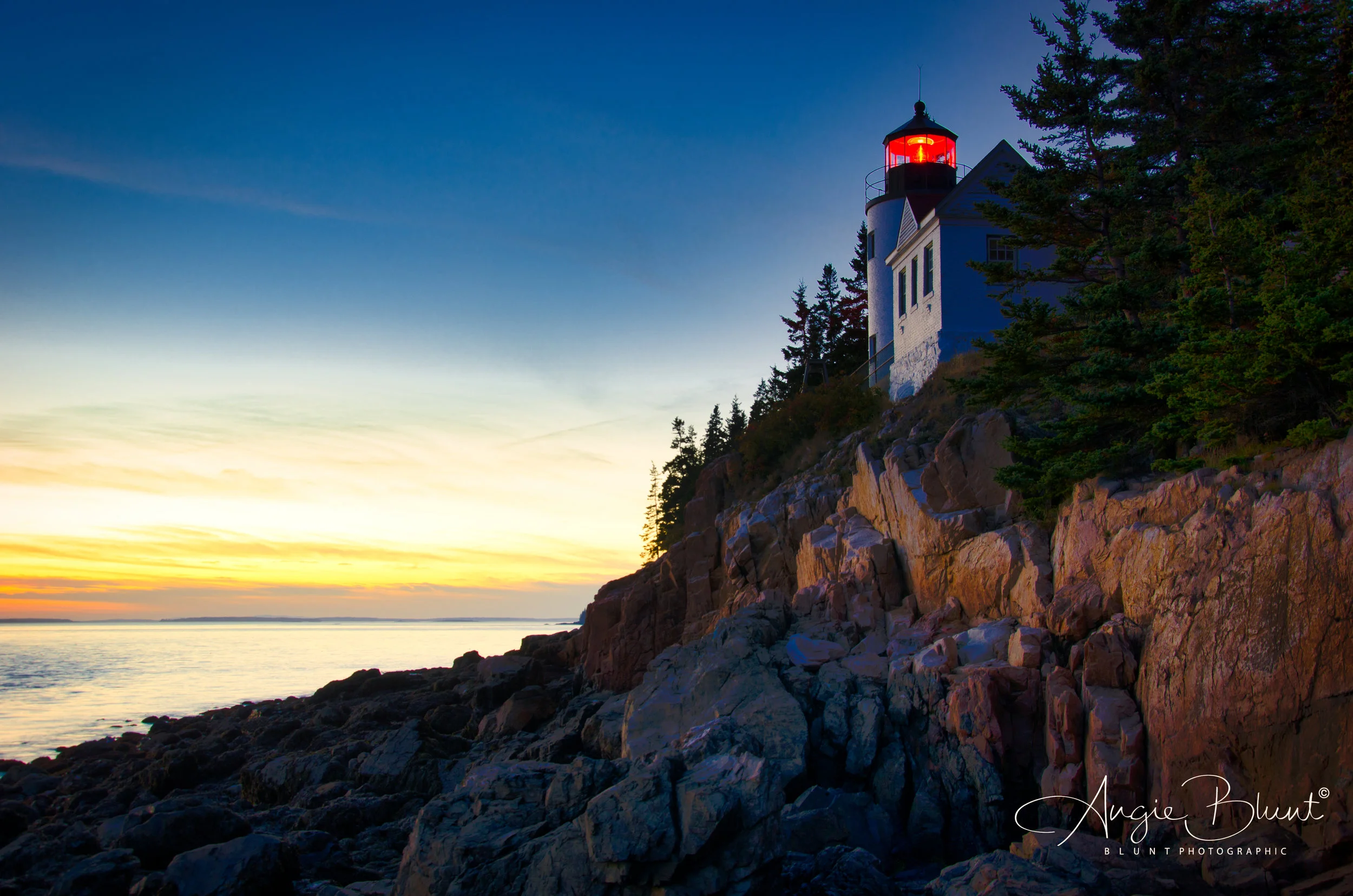 Bass Harbor Light Sunset, Southwest Harbor, Mt. Desert Island, Maine (2016) - Angie Blunt